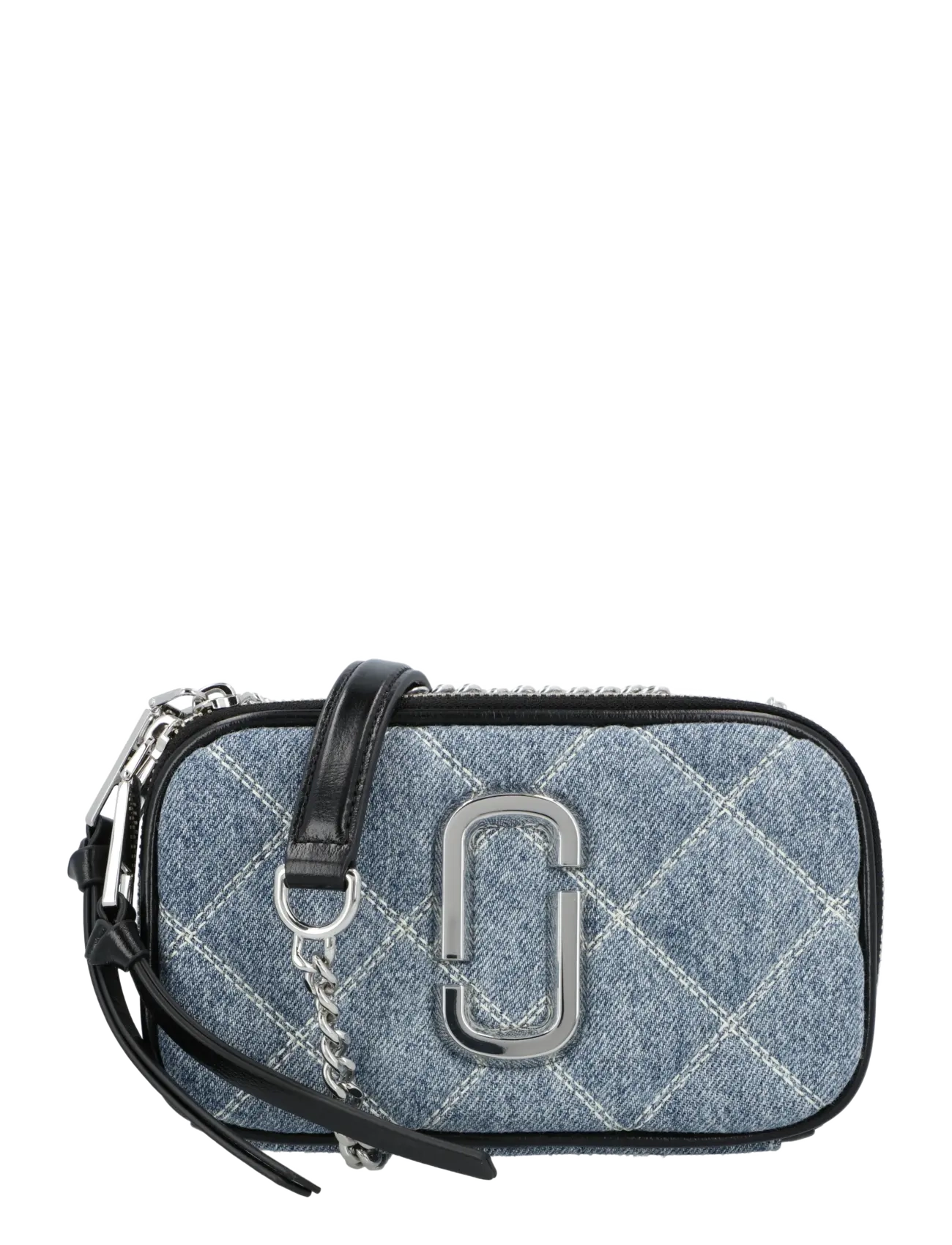 Marc Jacobs The Quilted Denim Chain Snapshot Bag, One Size, Bags, Blau - Crossbody Frauen