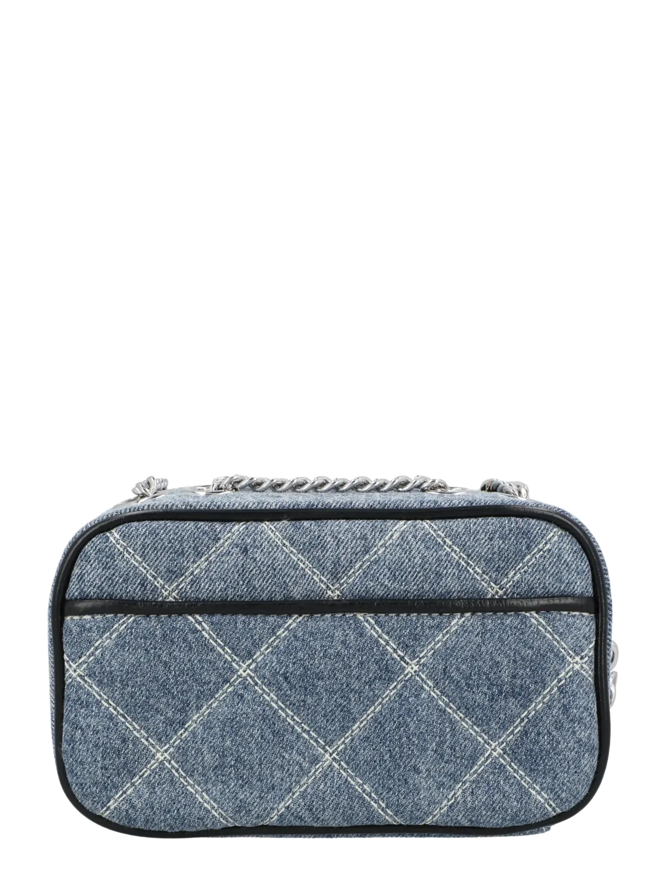 Marc Jacobs - The Quilted Denim Chain Snapshot Bag - crossbody bags - blue - 1
