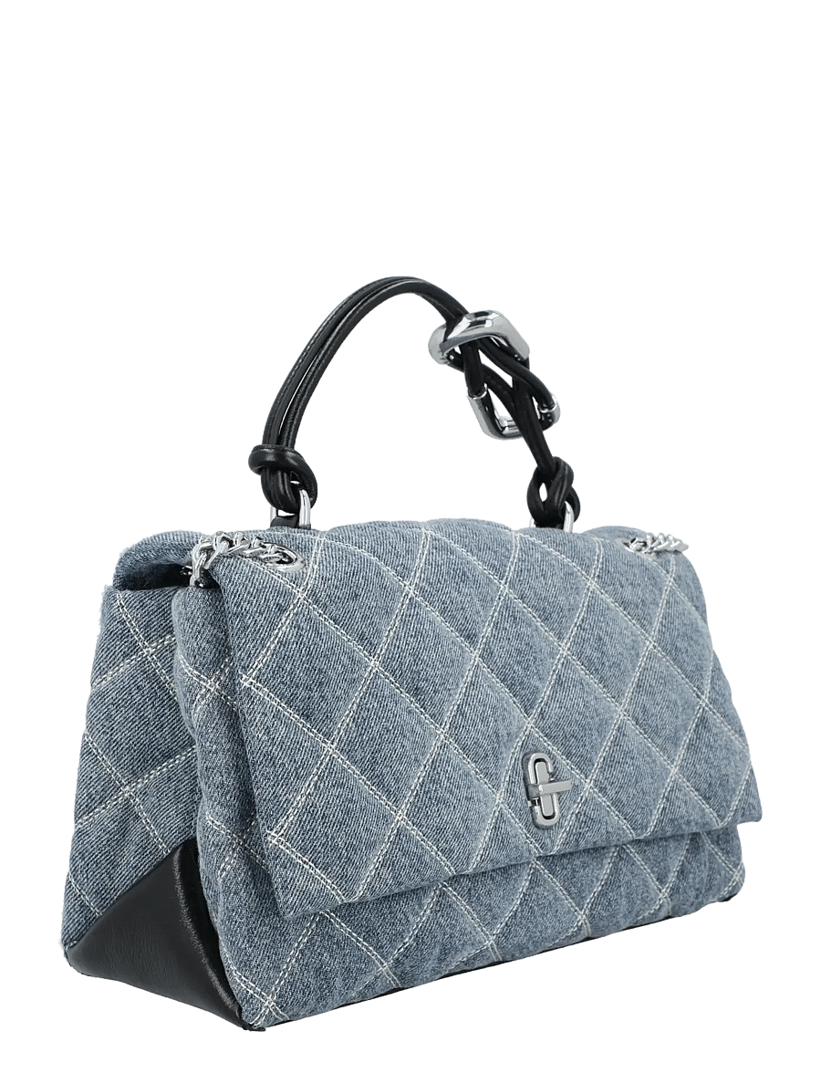 Marc Jacobs - The Quilted Denim Shoulder Bag - käsilaukut - blue - 2