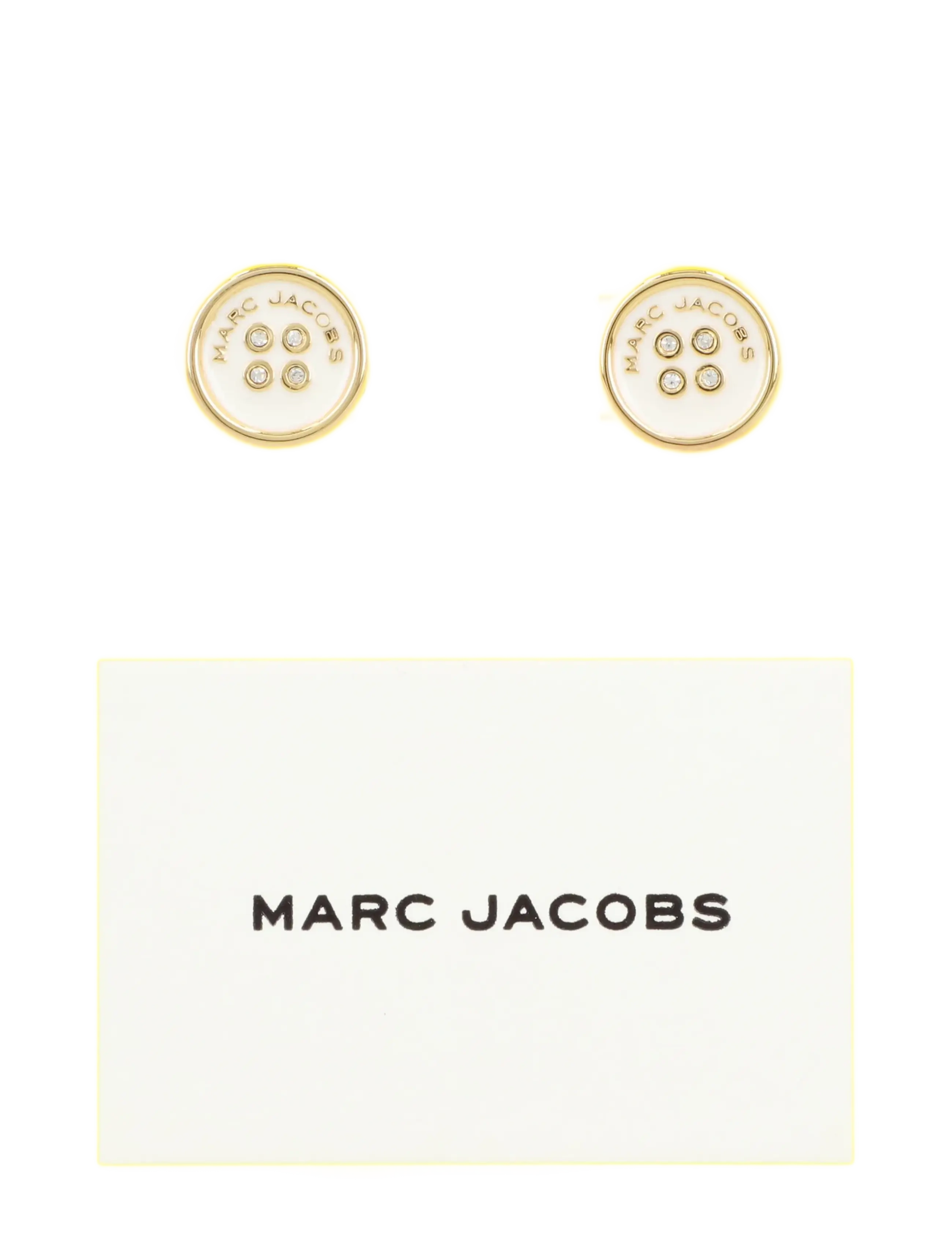 Marc Jacobs - The Button Stud Earrings - veriamieji auskarai - gold - 1
