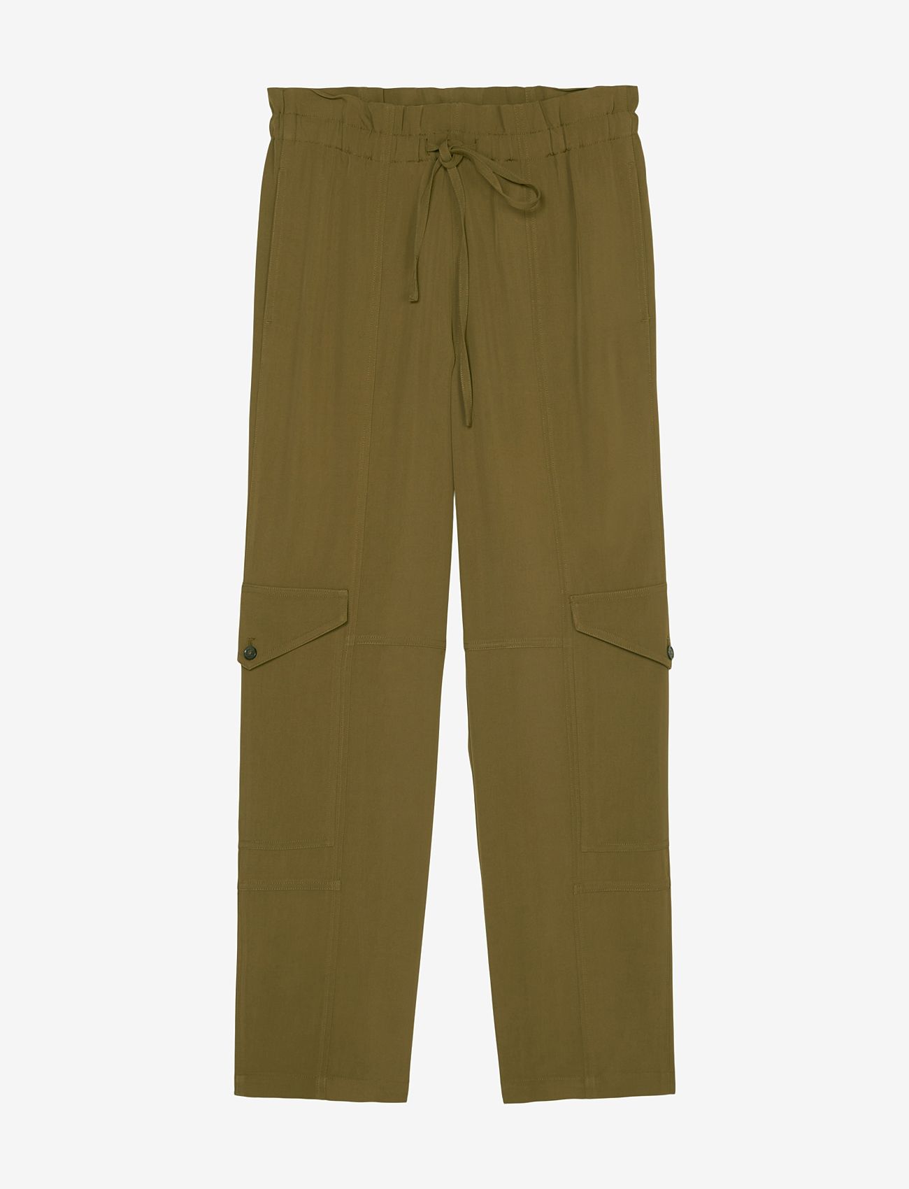 Marc O'Polo - WOVEN PANTS - straight leg trousers - forest floor - 0