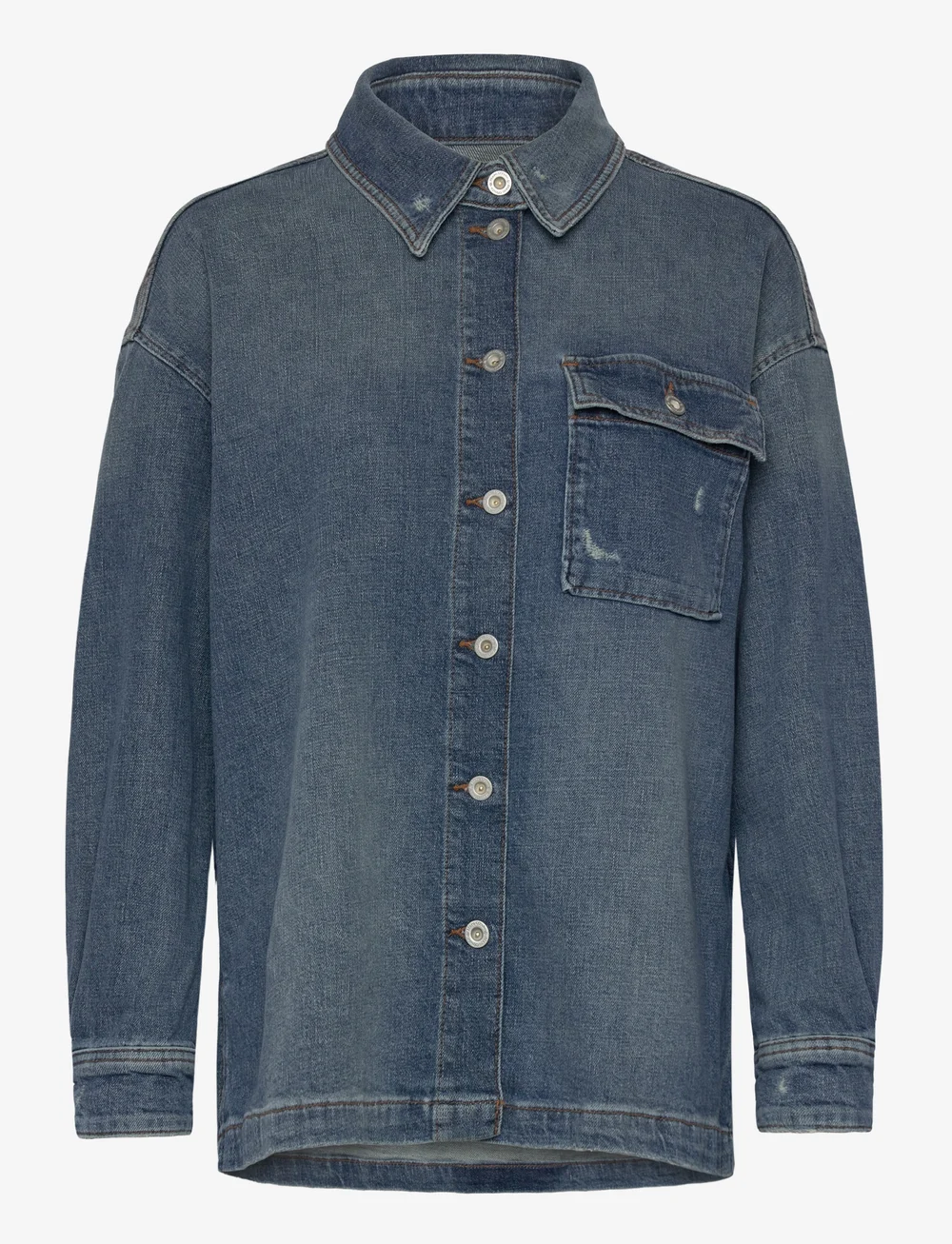 Marc O'Polo - DENIM SHIRT - jeansskjortor - fluent stretch wash - 1