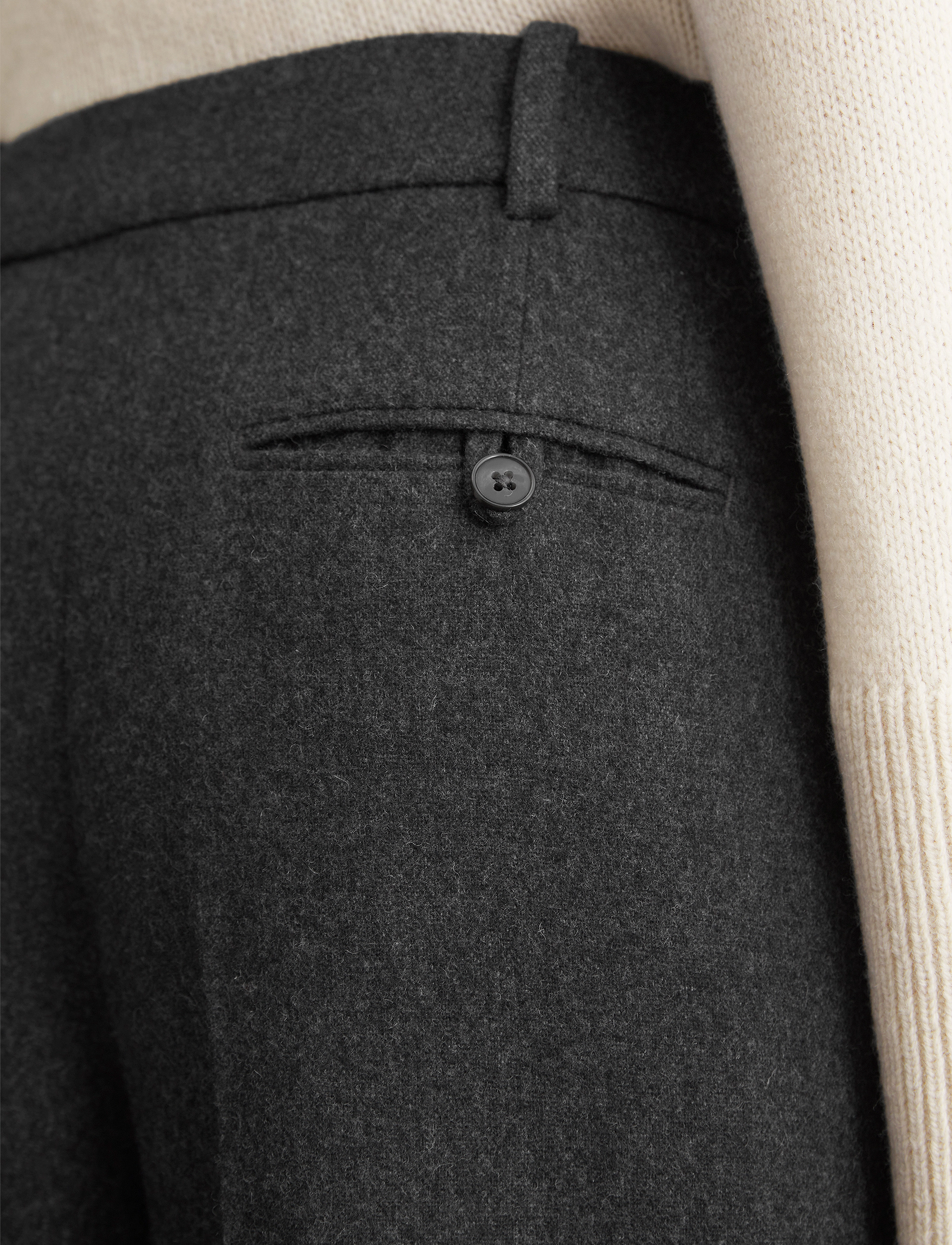 Marc O'Polo - WOVEN PANTS - deep grey melange - 4