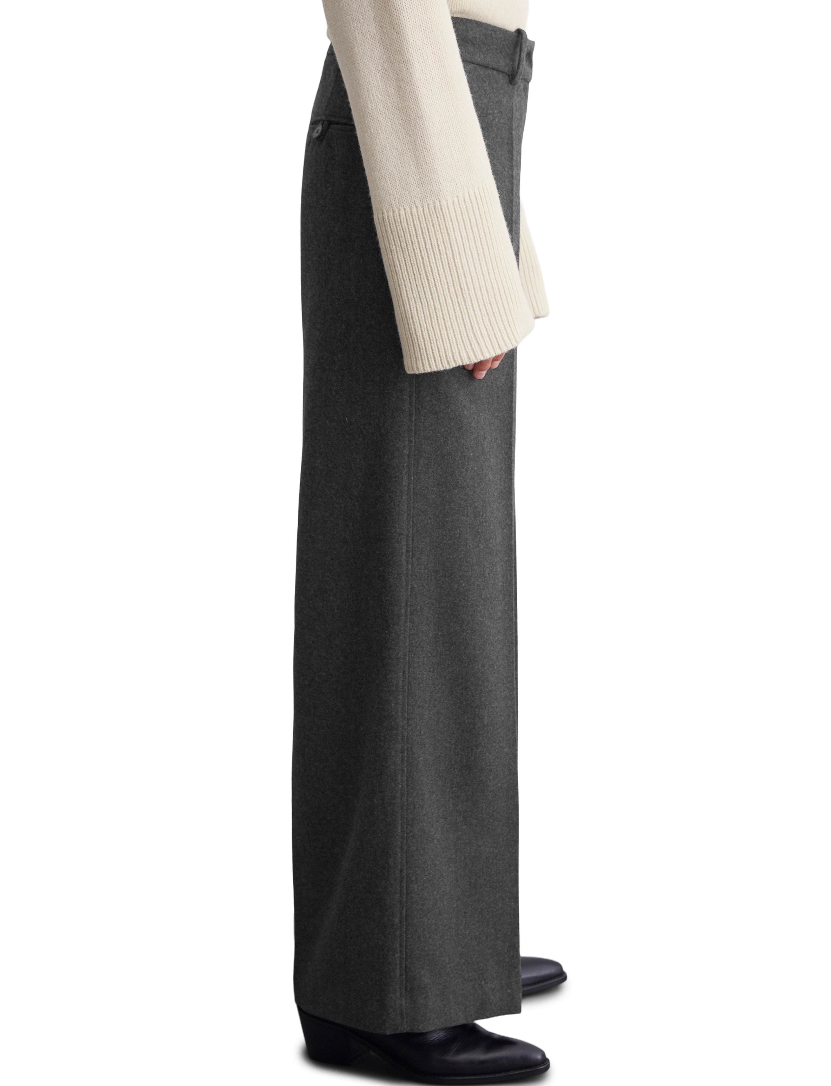 Marc O'Polo - WOVEN PANTS - deep grey melange - 5