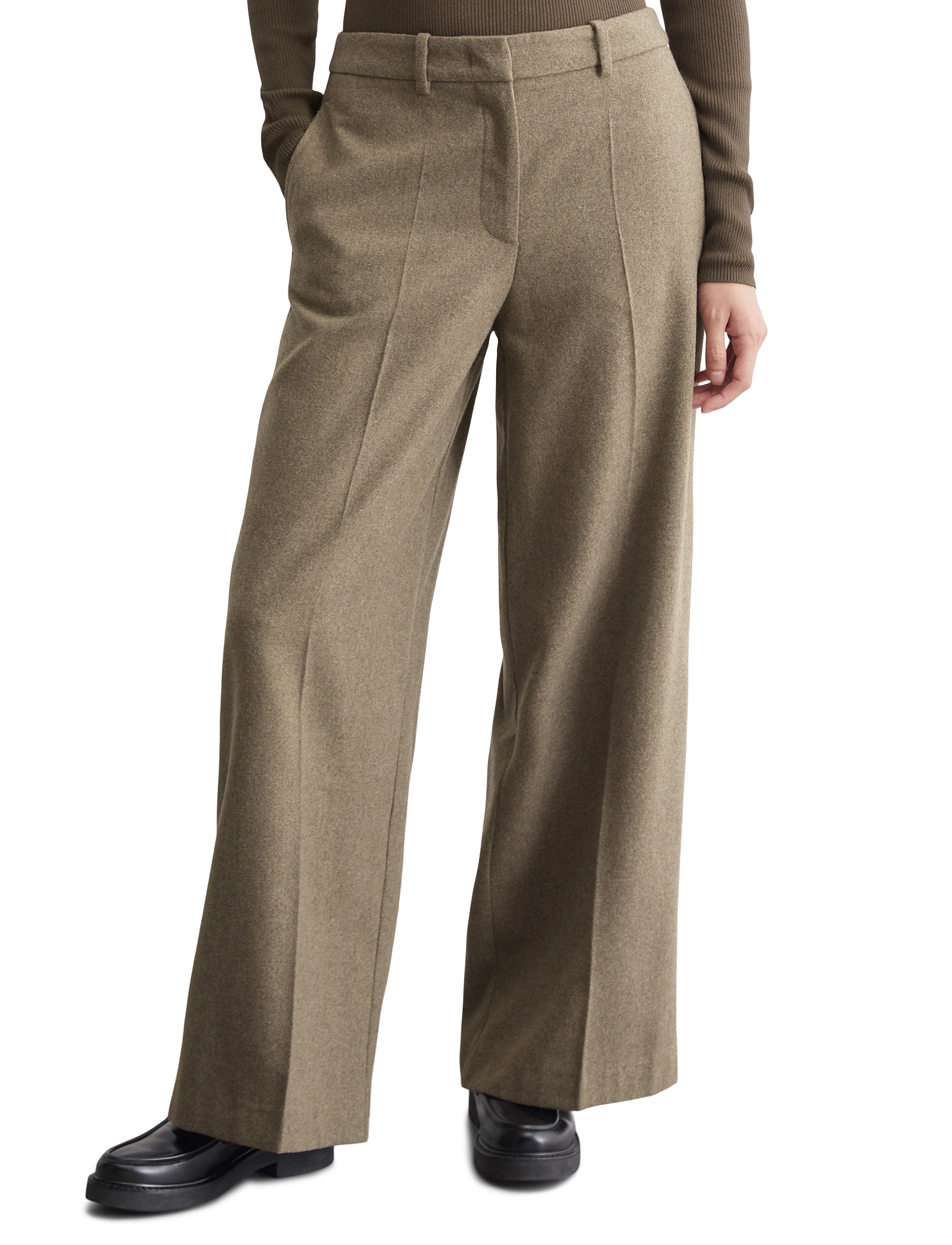 Marc O'Polo - WOVEN PANTS - shaded brown melange - 0