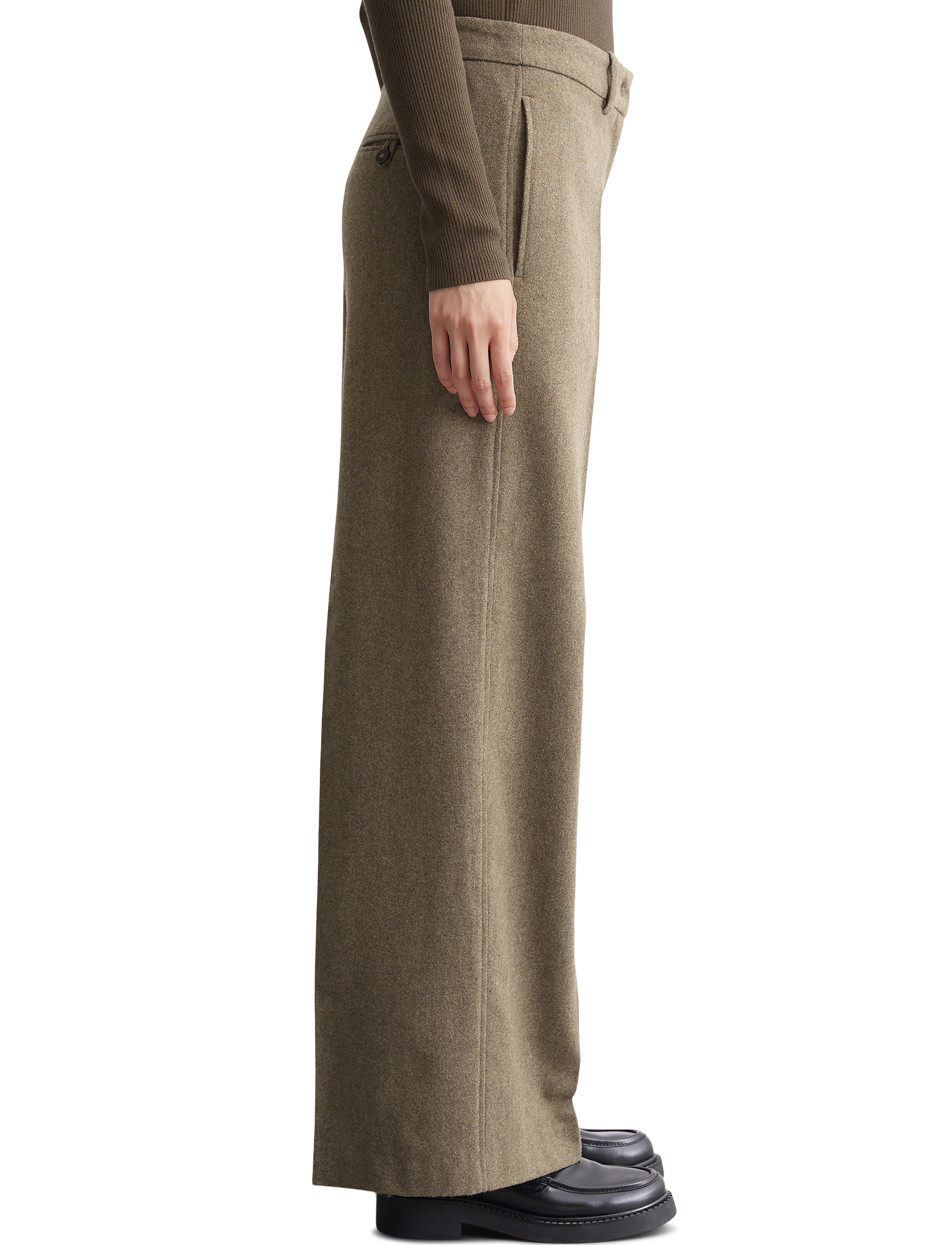 Marc O'Polo - WOVEN PANTS - shaded brown melange - 5