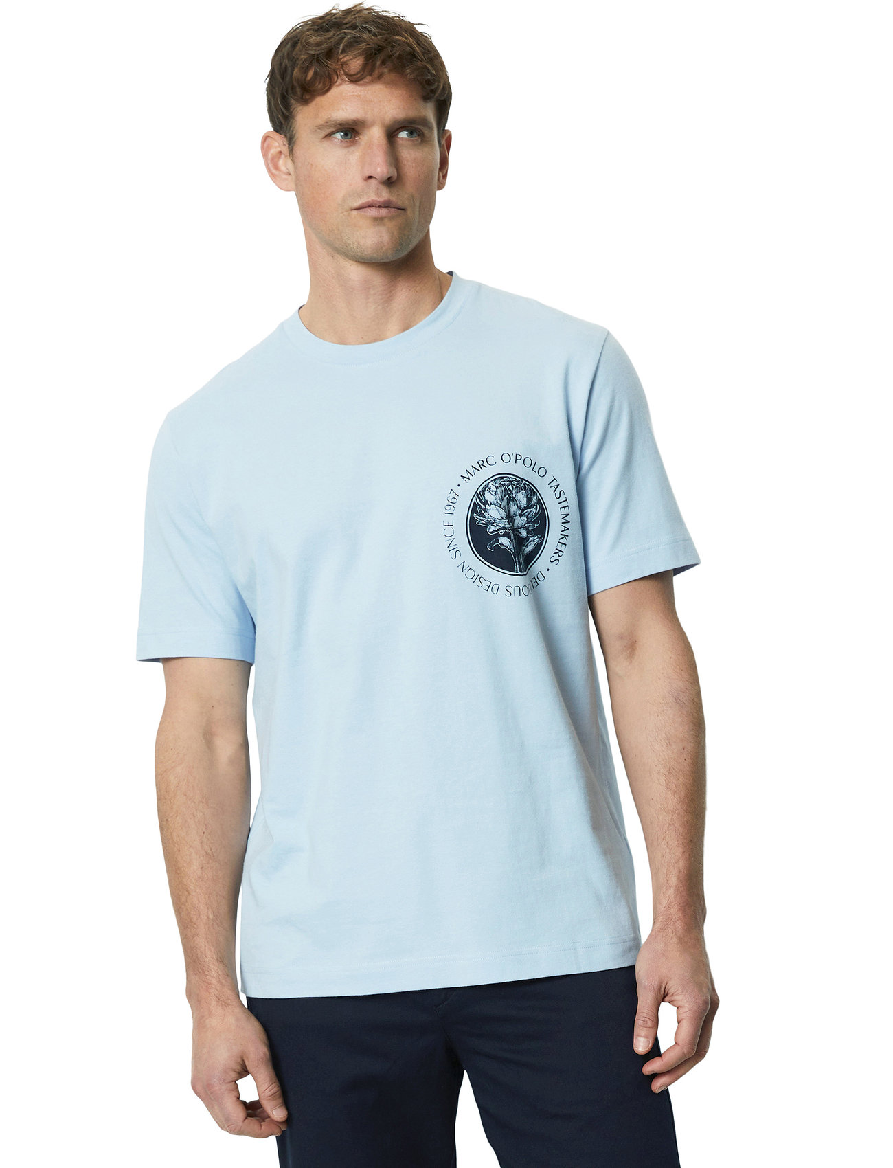 Marc O'Polo - T-SHIRTS SHORT SLEEVE - kortärmade t-shirts - homestead blue - 1