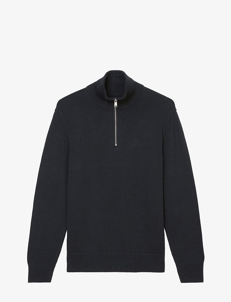 Marc O'Polo - PULLOVER LONG SLEEVE - halfzip strik - dark navy - 0