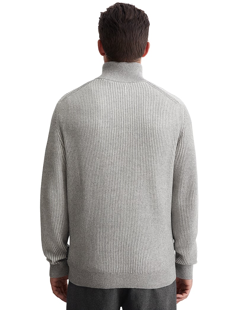 Marc O'Polo - PULLOVER LONG SLEEVE - pullover mit halbem reißverschluss - grey melange - 2