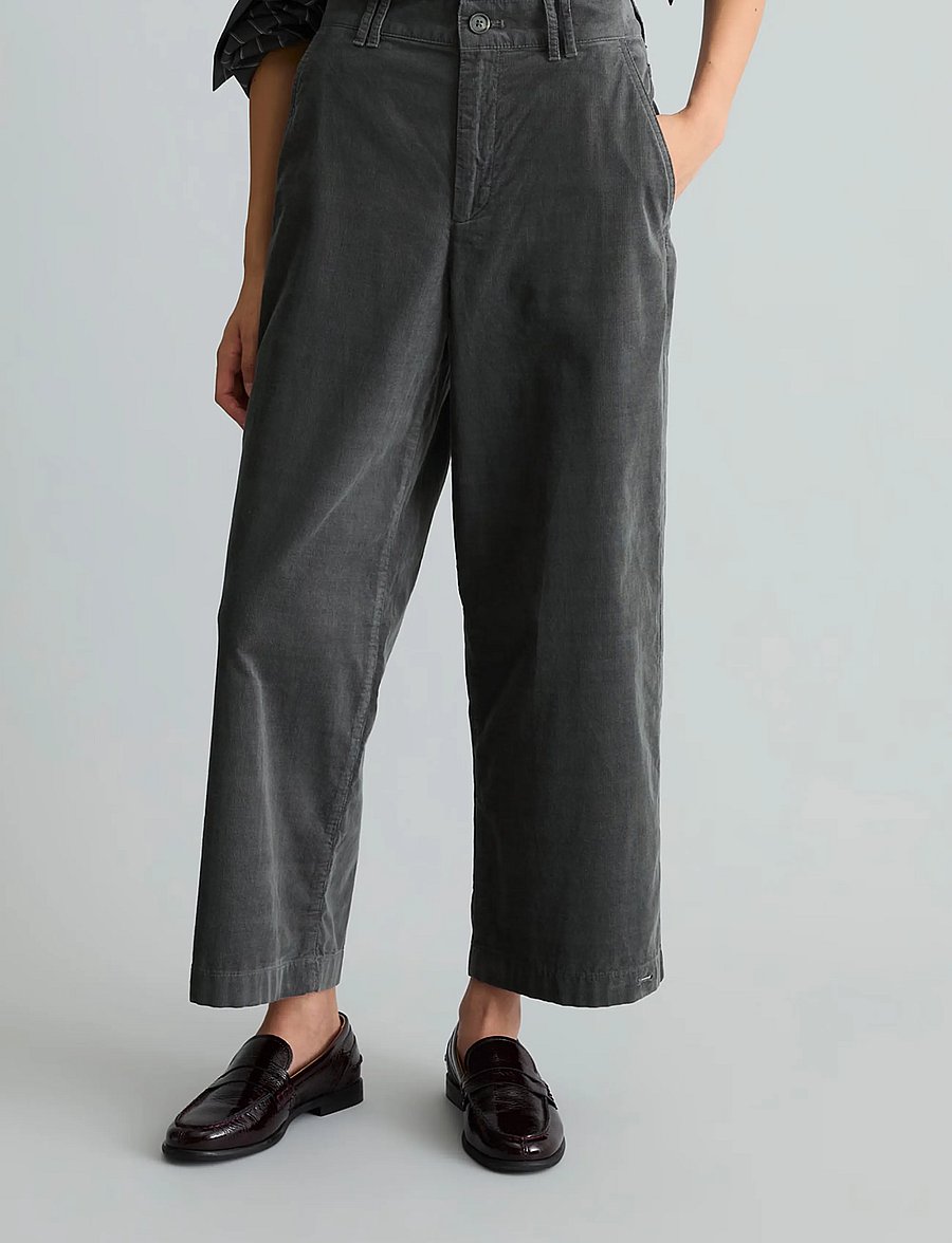 Marc O'Polo - Woven 5-Pockets - hosen mit weitem bein - light graphite - 0