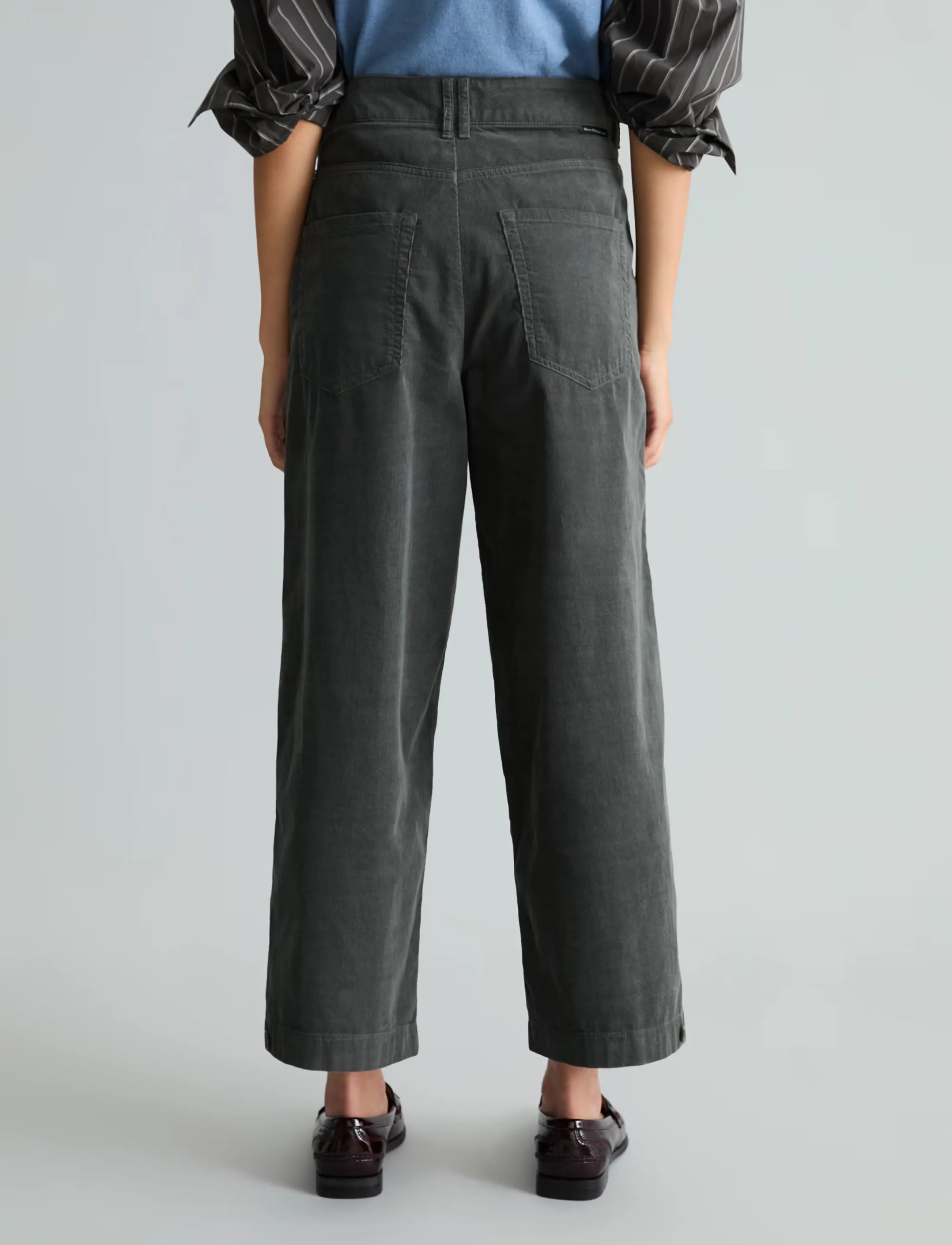 Marc O'Polo - Woven 5-Pockets - hosen mit weitem bein - light graphite - 2