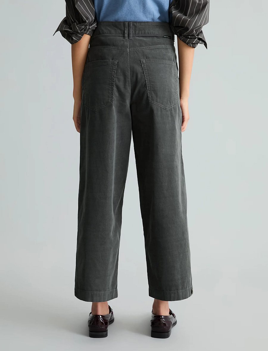 Marc O'Polo - Woven 5-Pockets - hosen mit weitem bein - light graphite - 2