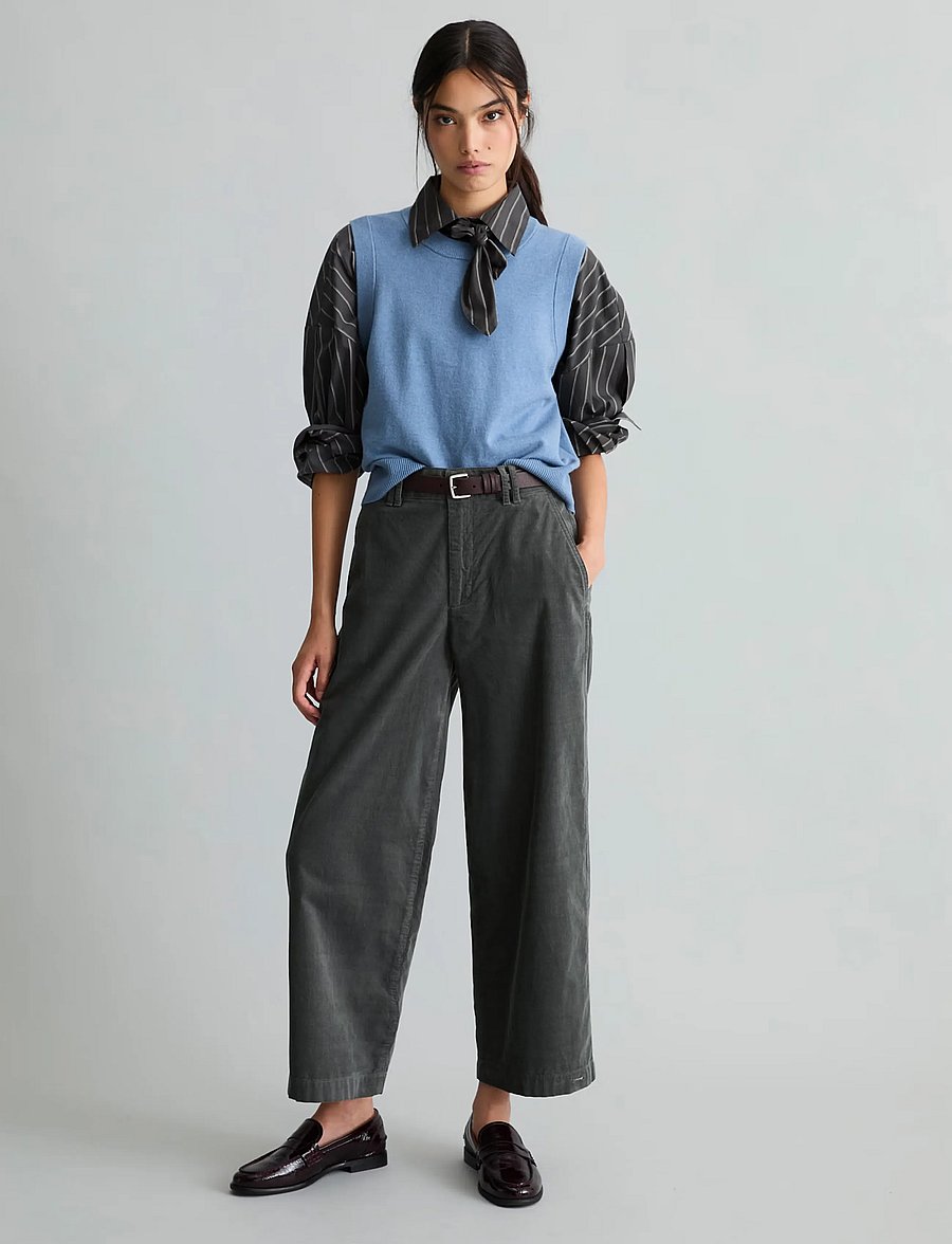 Marc O'Polo - Woven 5-Pockets - hosen mit weitem bein - light graphite - 5