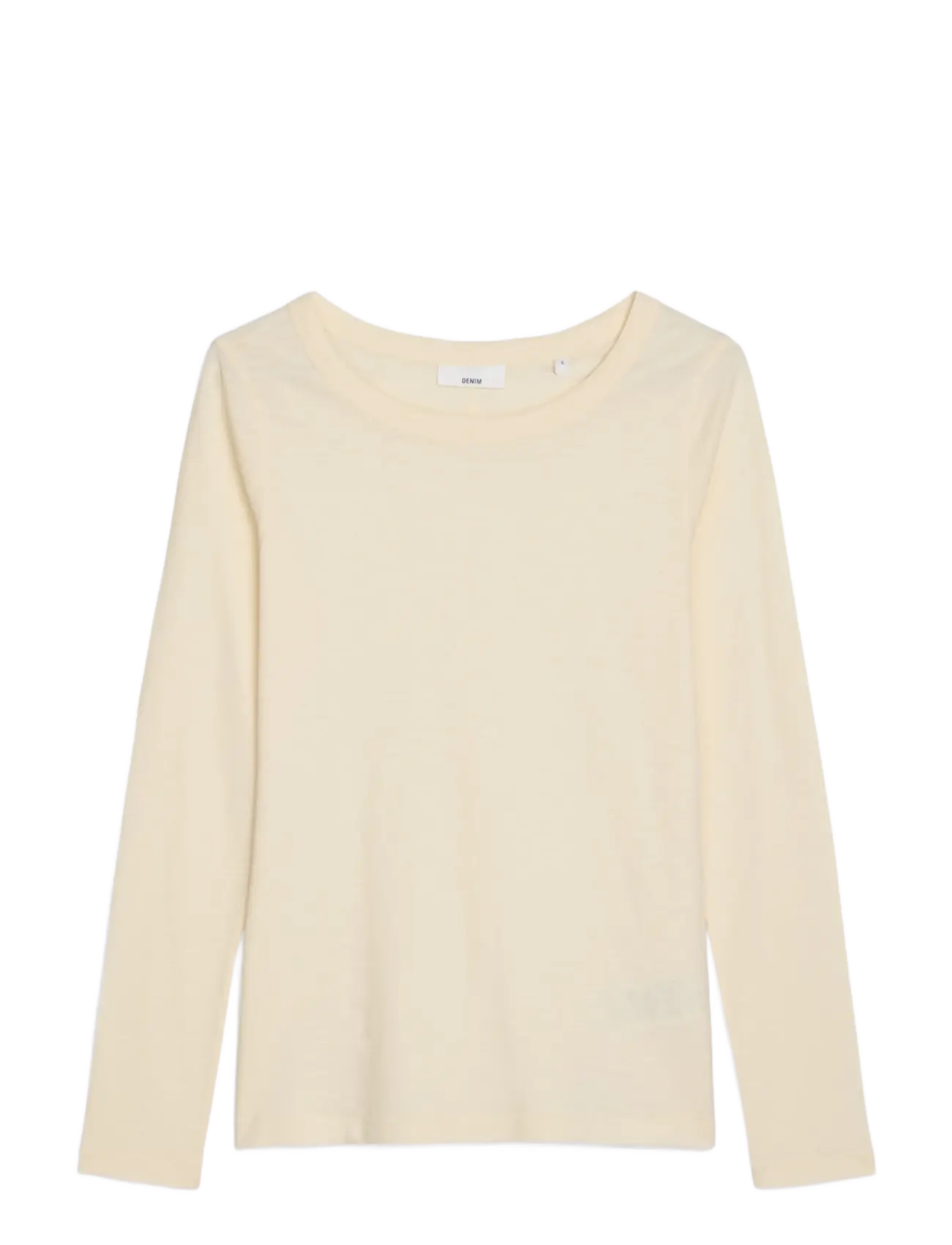 Marc O'Polo - T-Shirt, LSL, Round Neck, Slim Fit - långärmade toppar - white blush - 1