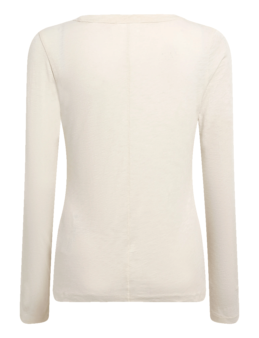Marc O'Polo - T-Shirt, LSL, Round Neck, Slim Fit - pikkade varrukatega topid - white blush - 2