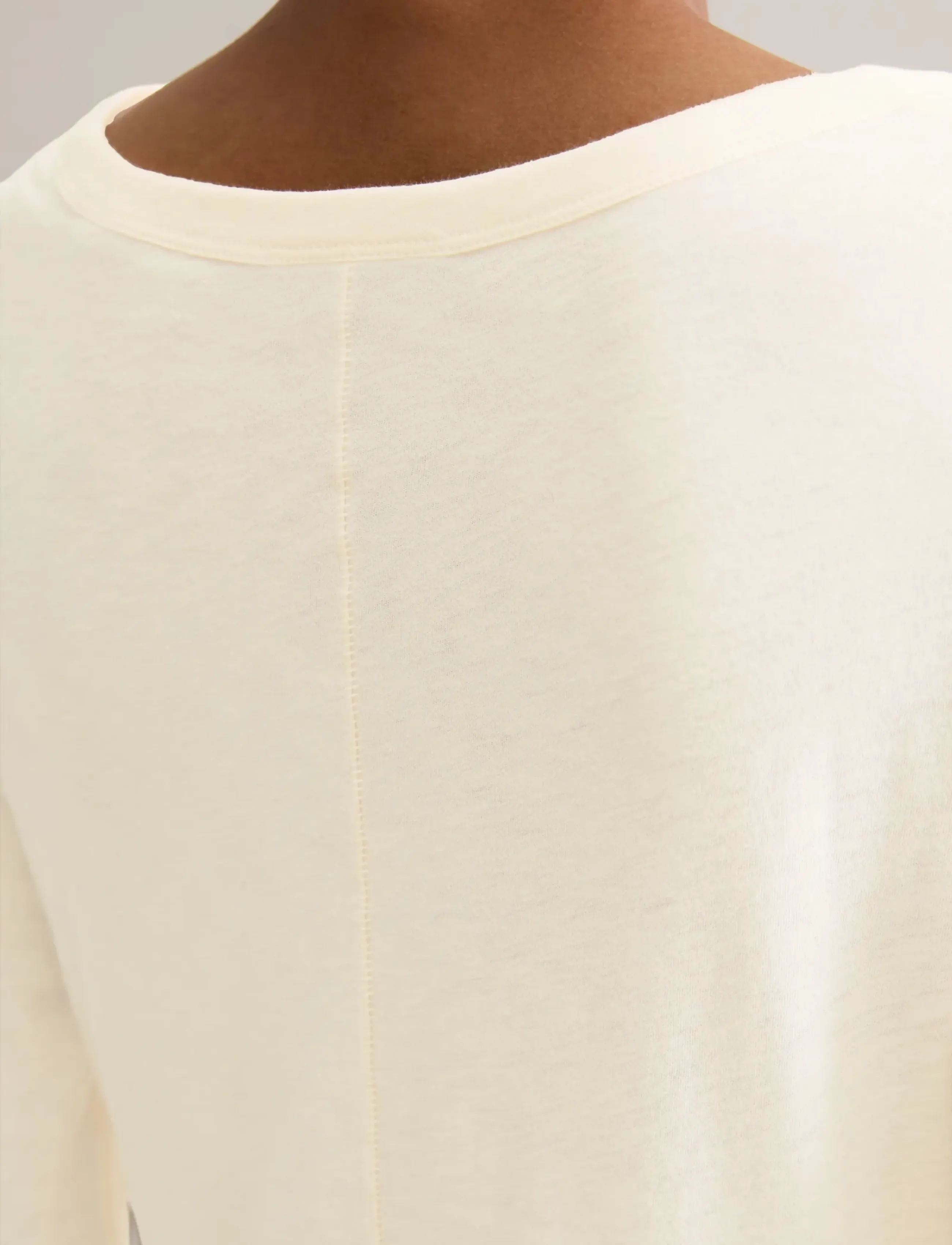 Marc O'Polo - T-Shirt, LSL, Round Neck, Slim Fit - långärmade toppar - white blush - 3