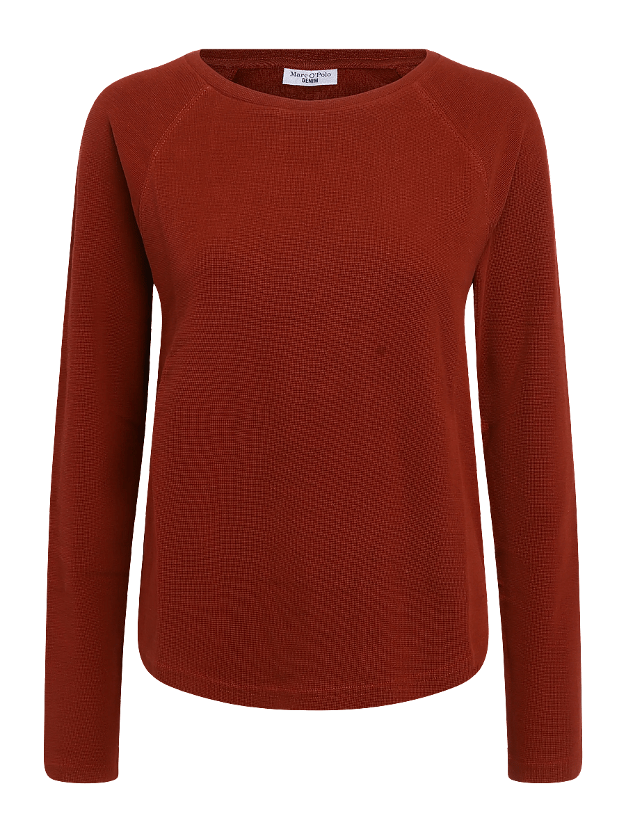 Marc O'Polo - T-Shirt, LSL, Raglan Sleeves - long-sleeved tops - deep burgundy - 1