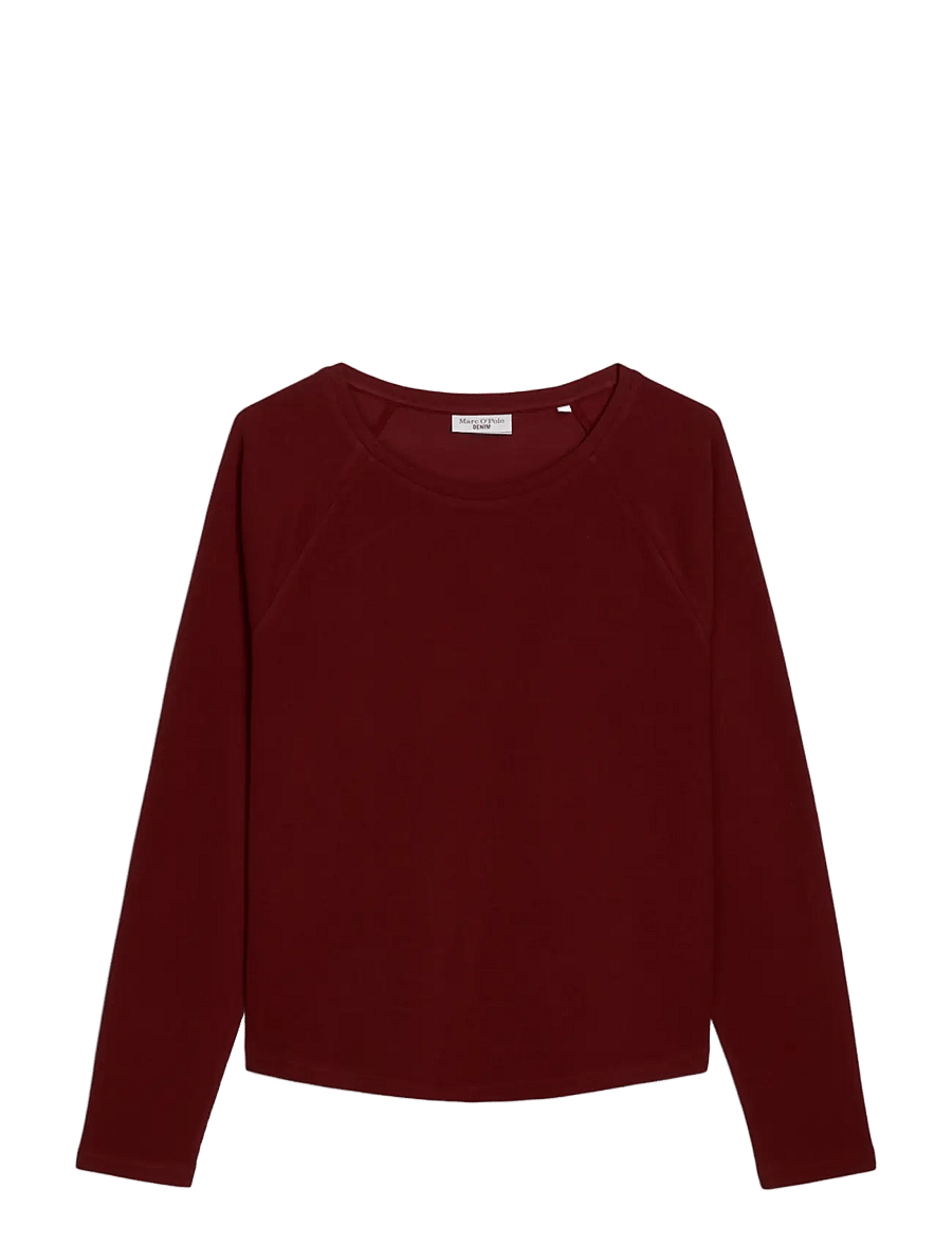 Marc O'Polo - T-Shirt, LSL, Raglan Sleeves - långärmade toppar - deep burgundy - 1