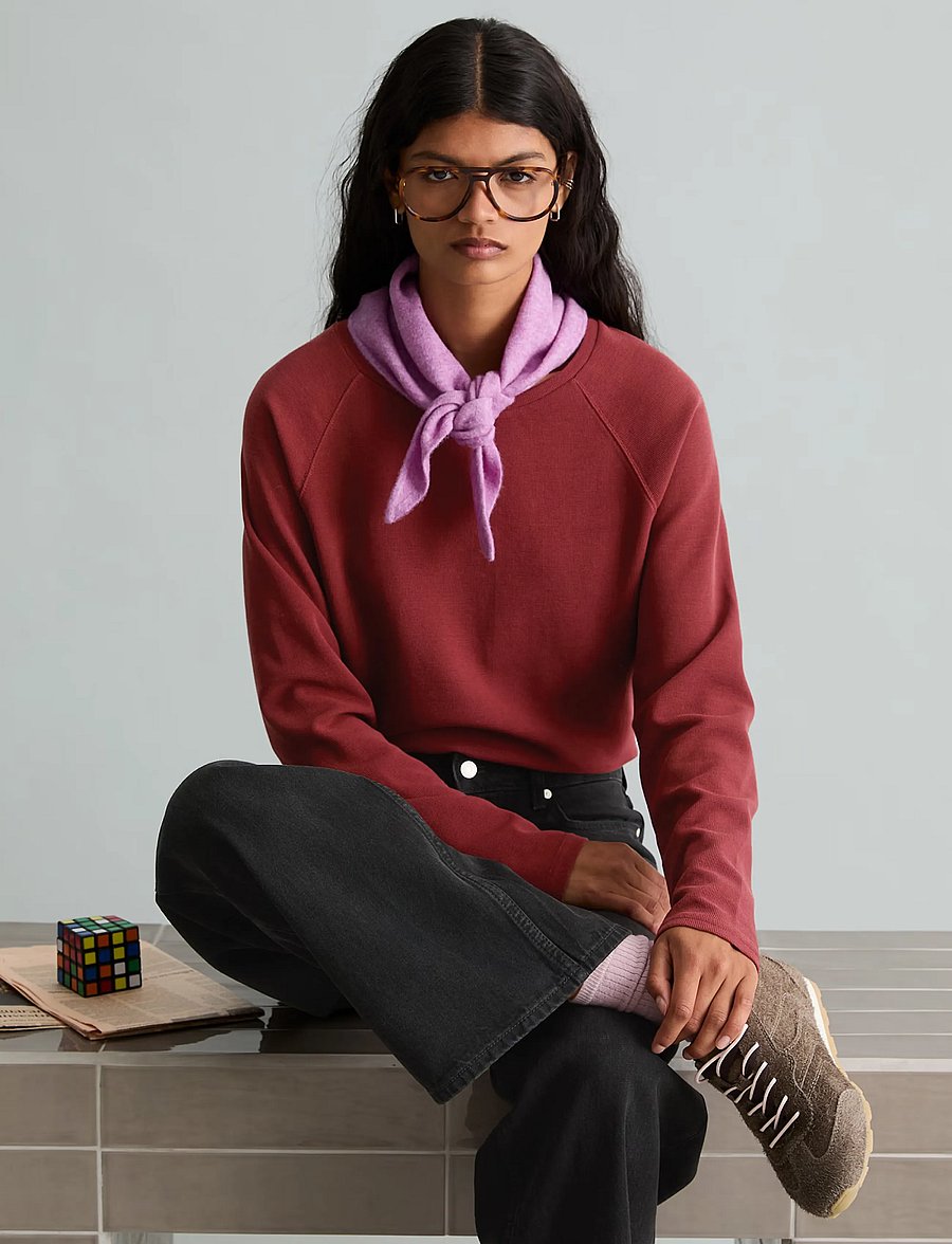 Marc O'Polo - T-Shirt, LSL, Raglan Sleeves - långärmade toppar - deep burgundy - 0