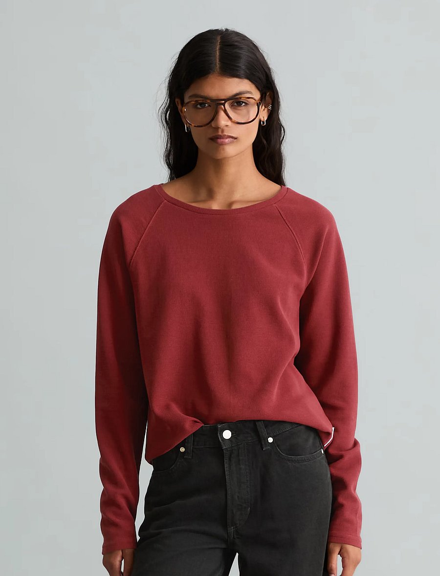 Marc O'Polo - T-Shirt, LSL, Raglan Sleeves - långärmade toppar - deep burgundy - 5