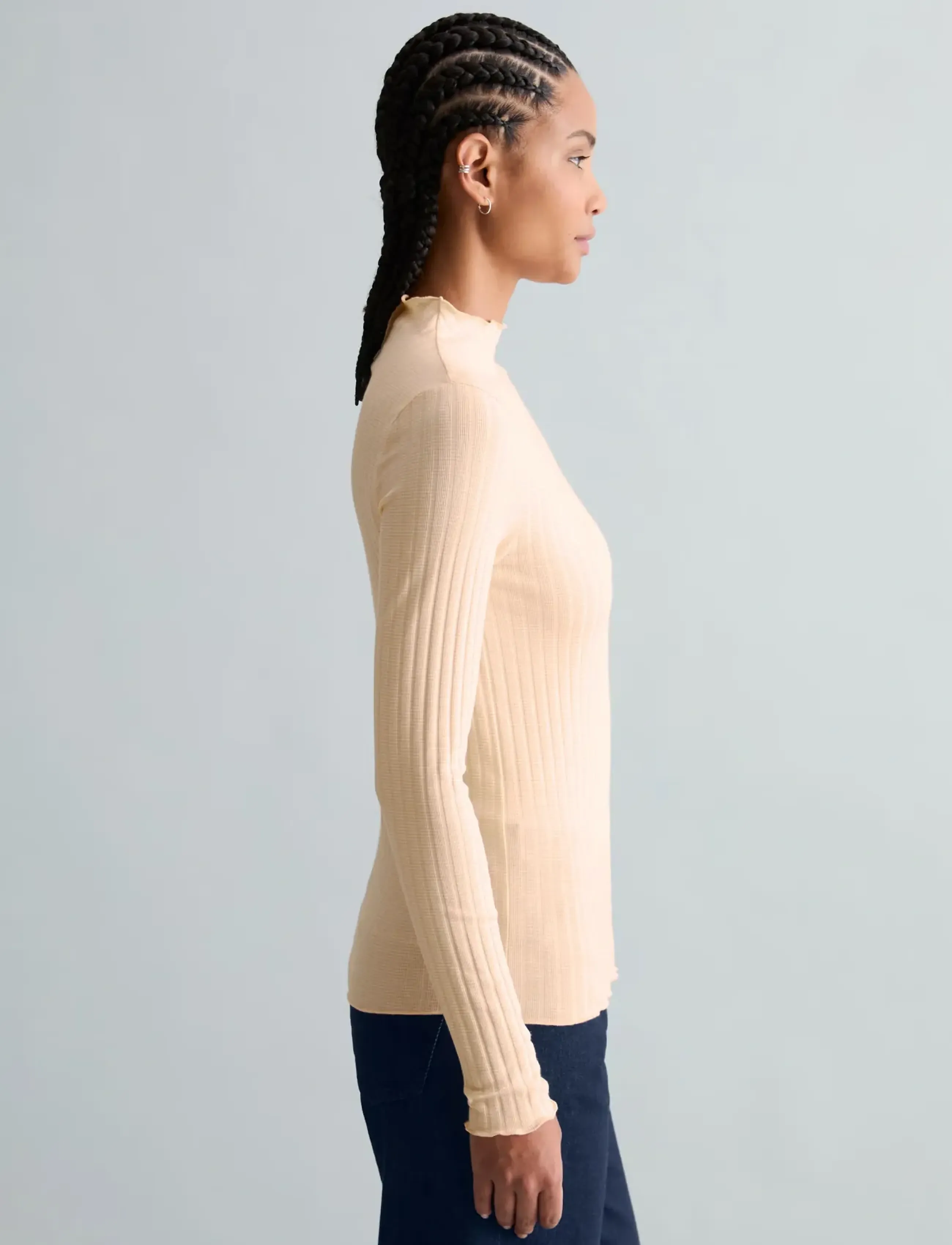 Marc O'Polo - Jersey T-Shirts Longsleeve - langærmede toppe - light orange_multi_01 - 4