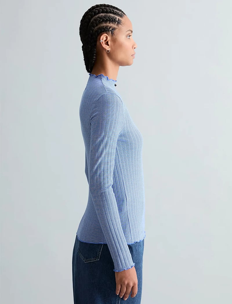 Marc O'Polo - Jersey T-Shirts Longsleeve - langærmede toppe - medium blue_multi_01 - 4