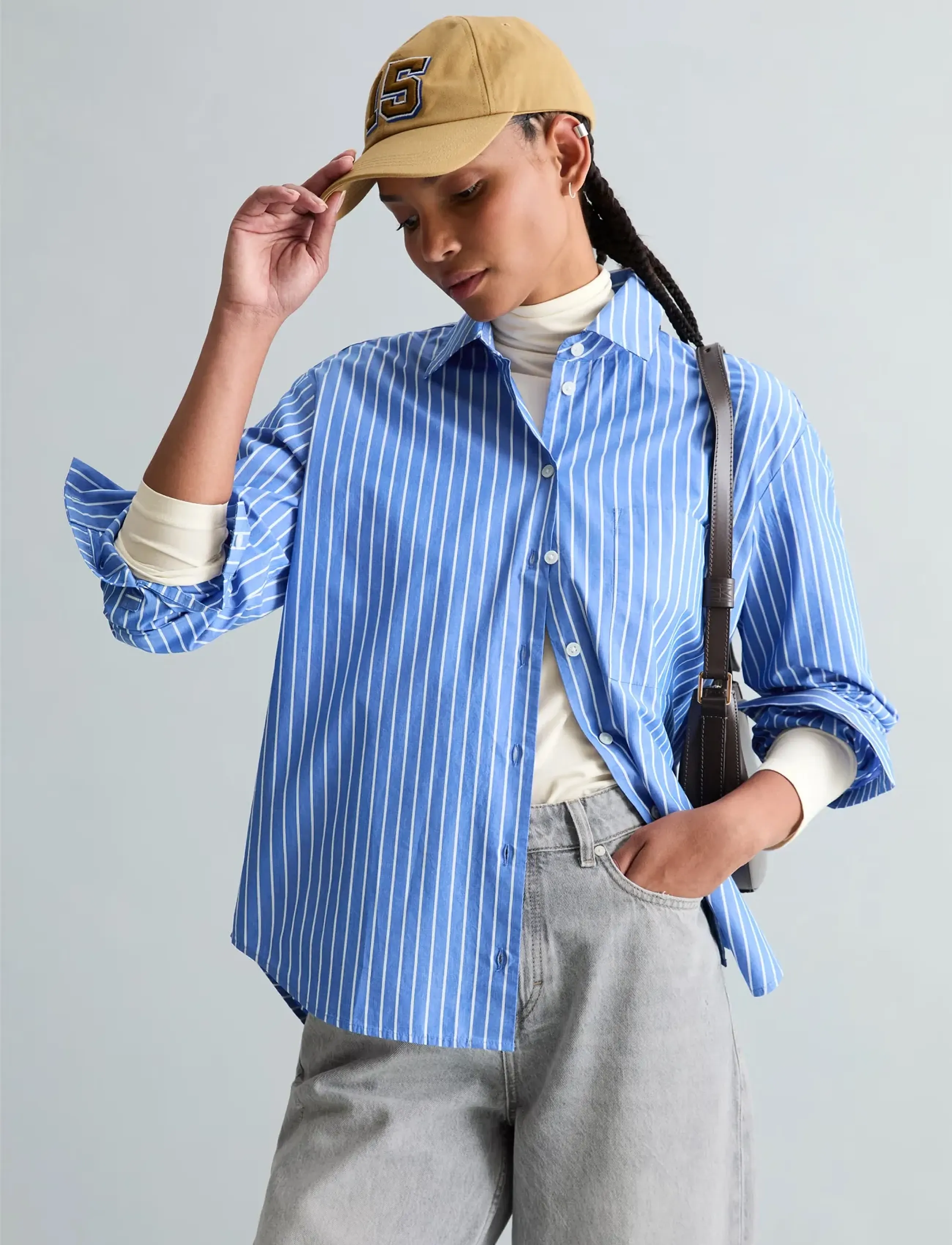 Marc O'Polo Woven Blouses Longsleeve - Pluusid ja särgid - MEDIUM BLUE_MULTI_06 / blue