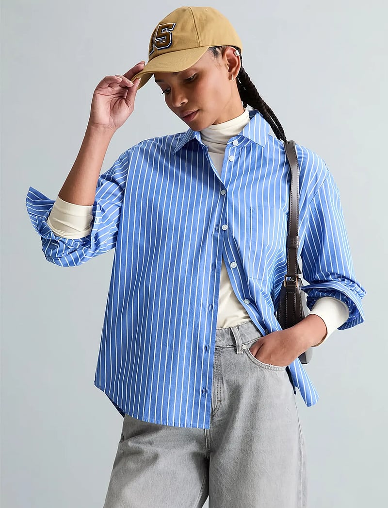Marc O'Polo - Woven Blouses Longsleeve - langärmlige hemden - medium blue_multi_06 - 0