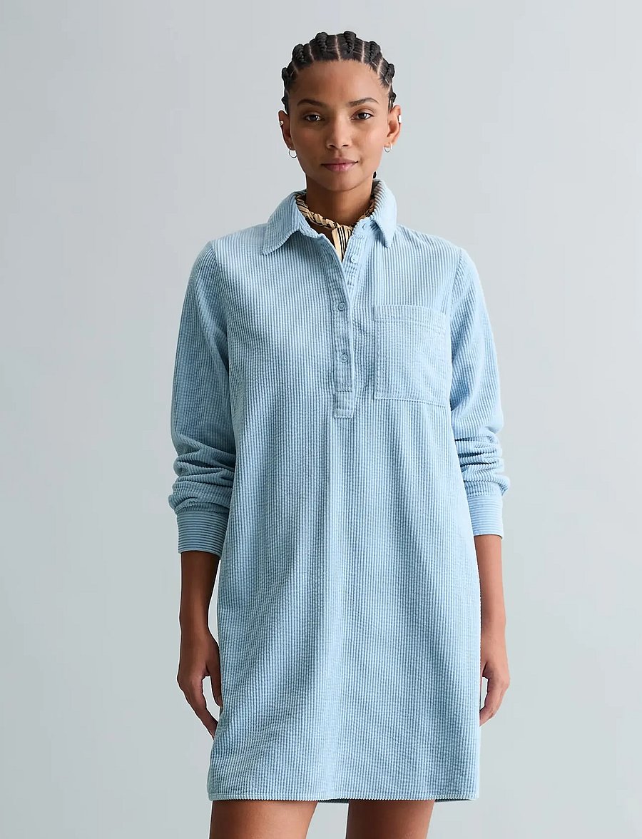 Marc O'Polo - Woven Dresses - skjortklänningar - blue dusk - 0