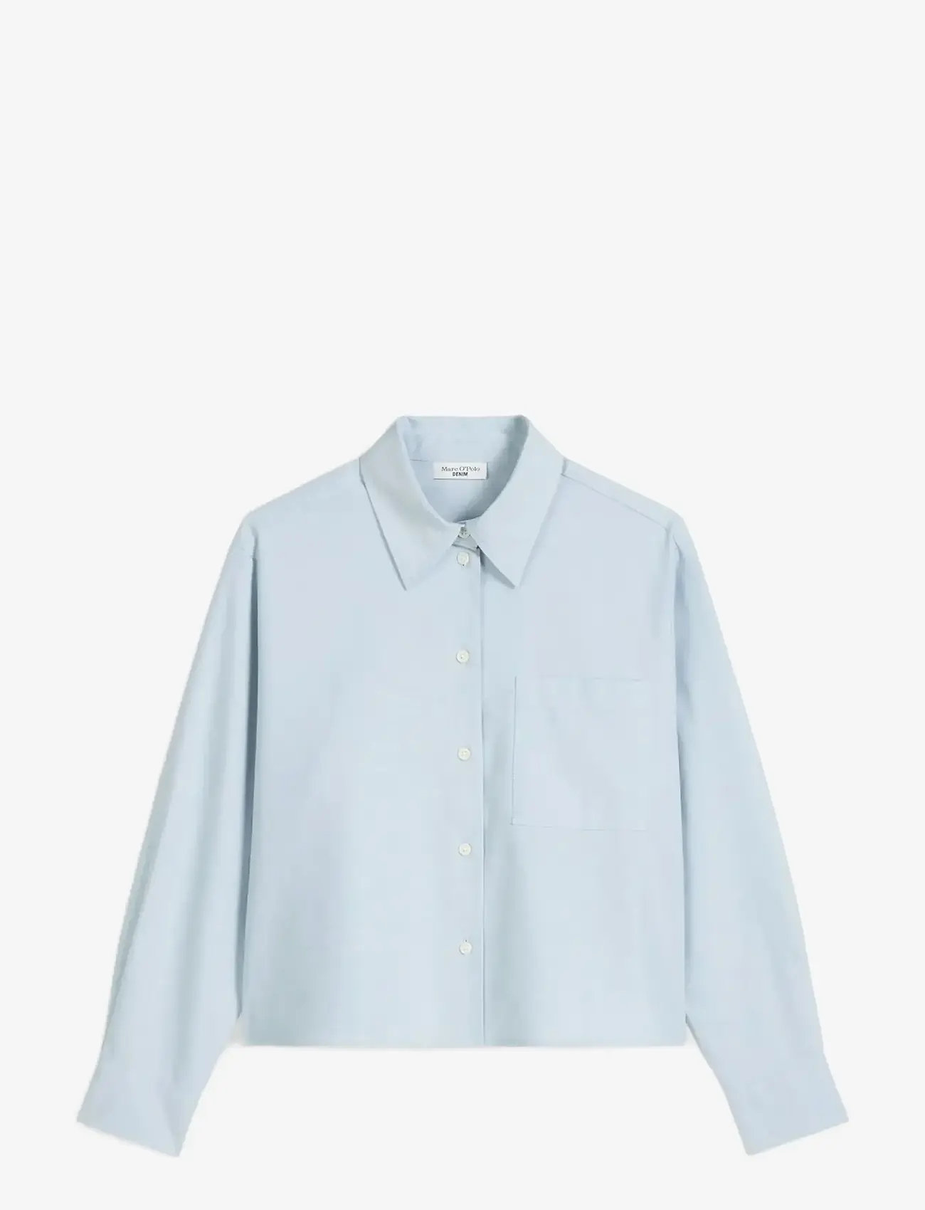 Marc O'Polo - Woven Blouses Longsleeve - langærmede bluser - light blue_multi_01 - 1