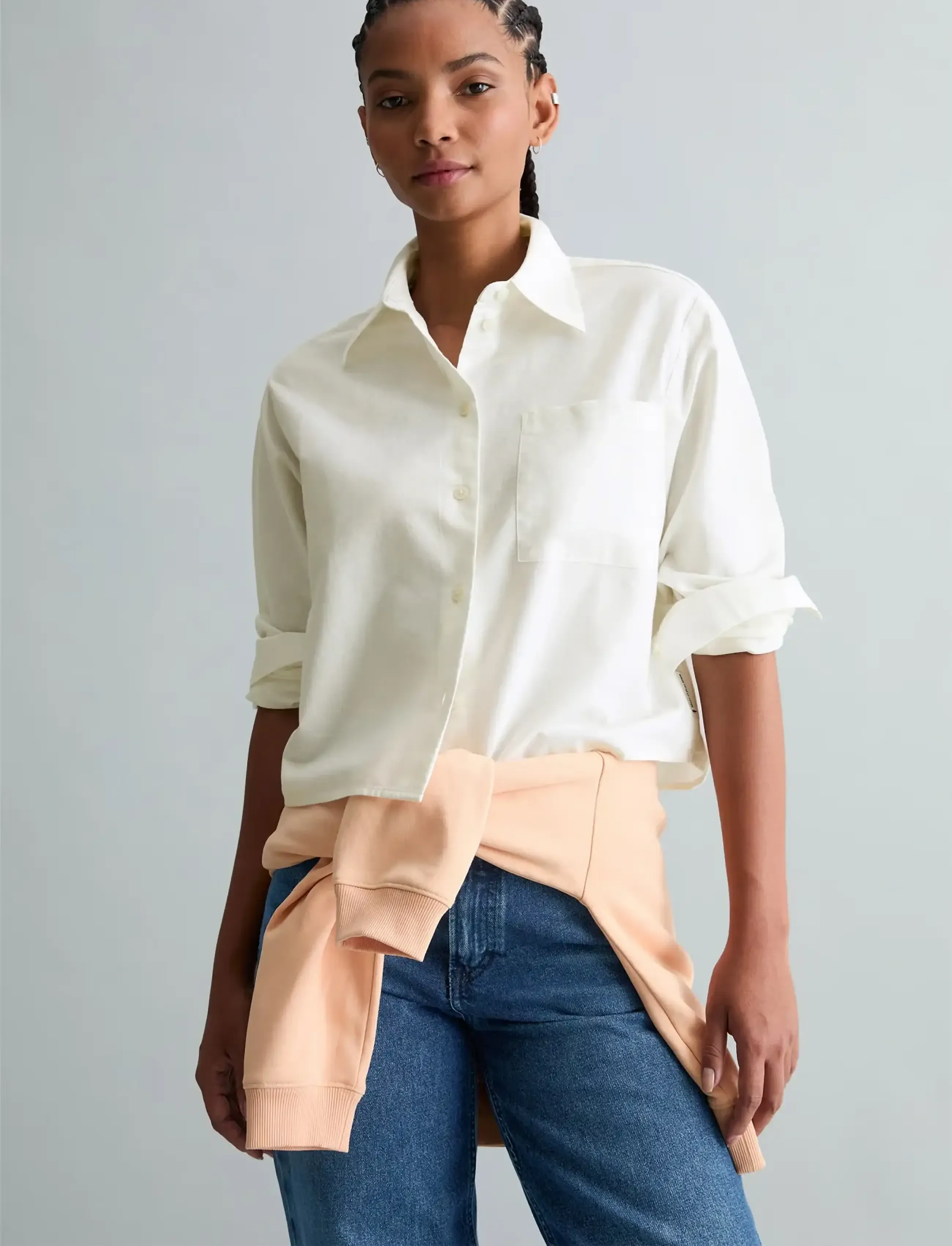 Marc O'Polo Woven Blouses Longsleeve, XL, White, Bluser > Langærmede, Dame
