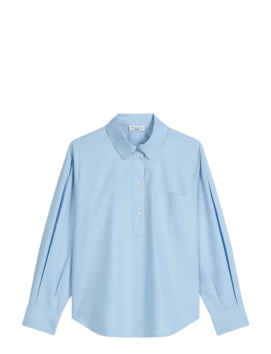 Marc O'Polo - Woven Blouses Longsleeve - långärmade blusar - blue dusk - 1