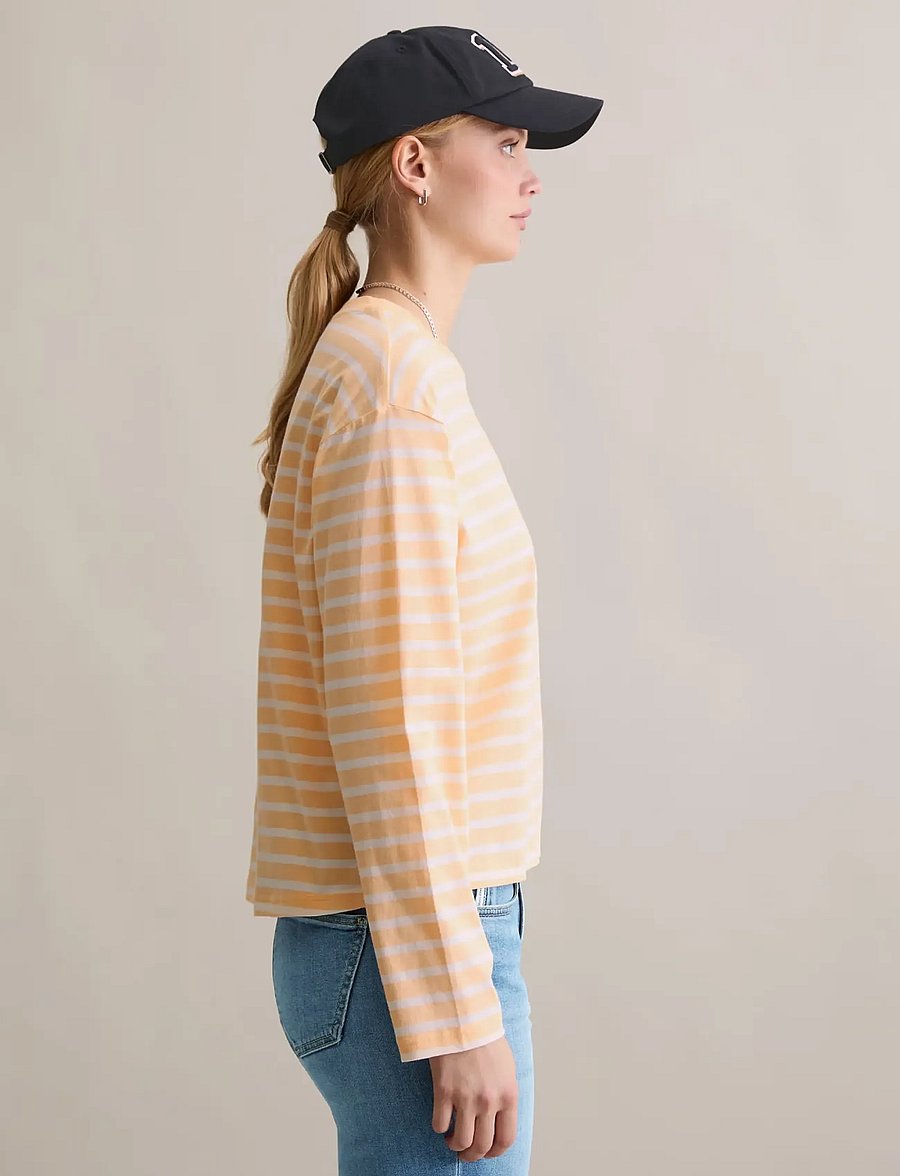 Marc O'Polo - Jersey T-Shirts Longsleeve - langärmlige tops - light orange_multi_02 - 4