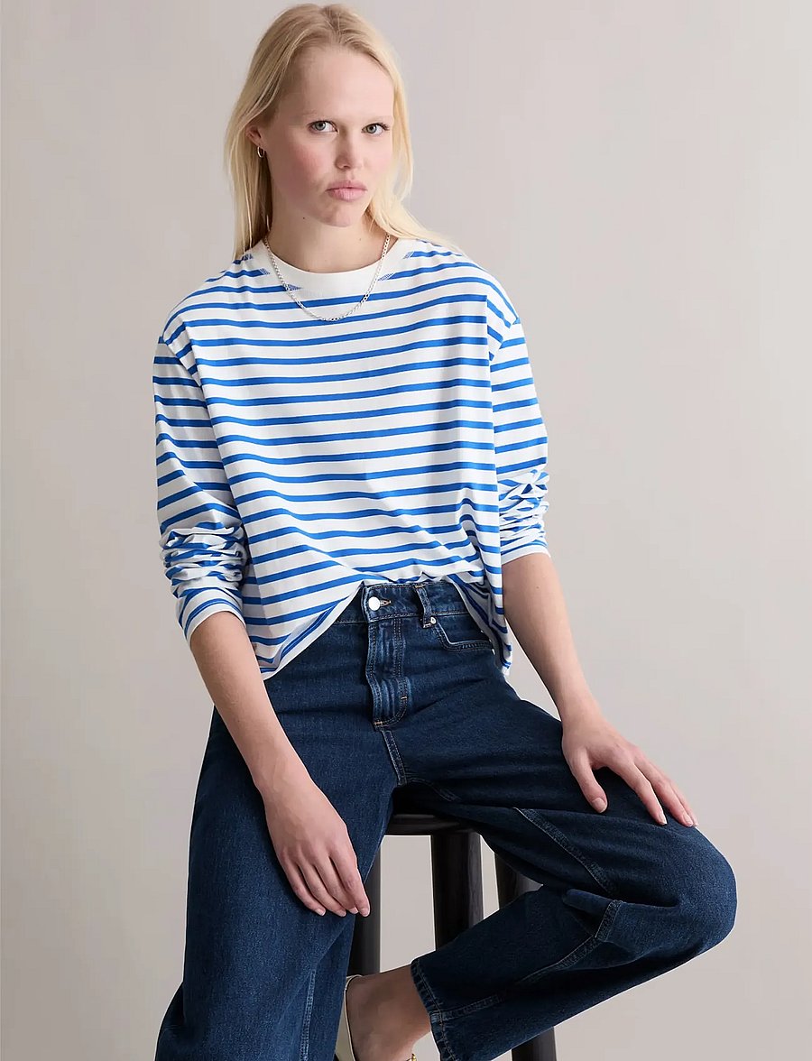 Marc O'Polo - Jersey T-Shirts Longsleeve - pikkade varrukatega alussärgid - offwhite_multi_03 - 0