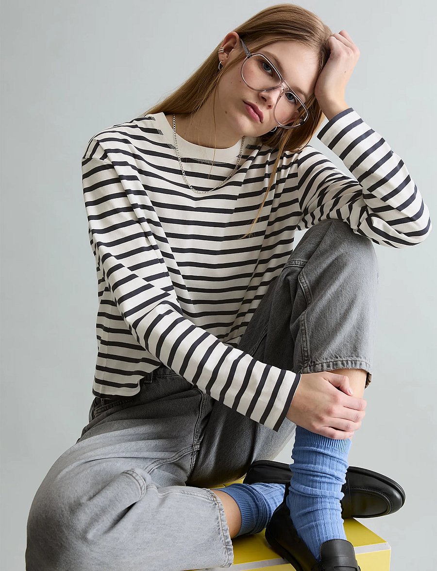 Marc O'Polo - Jersey T-Shirts Longsleeve - langärmlige tops - offwhite_multi_03 - 0