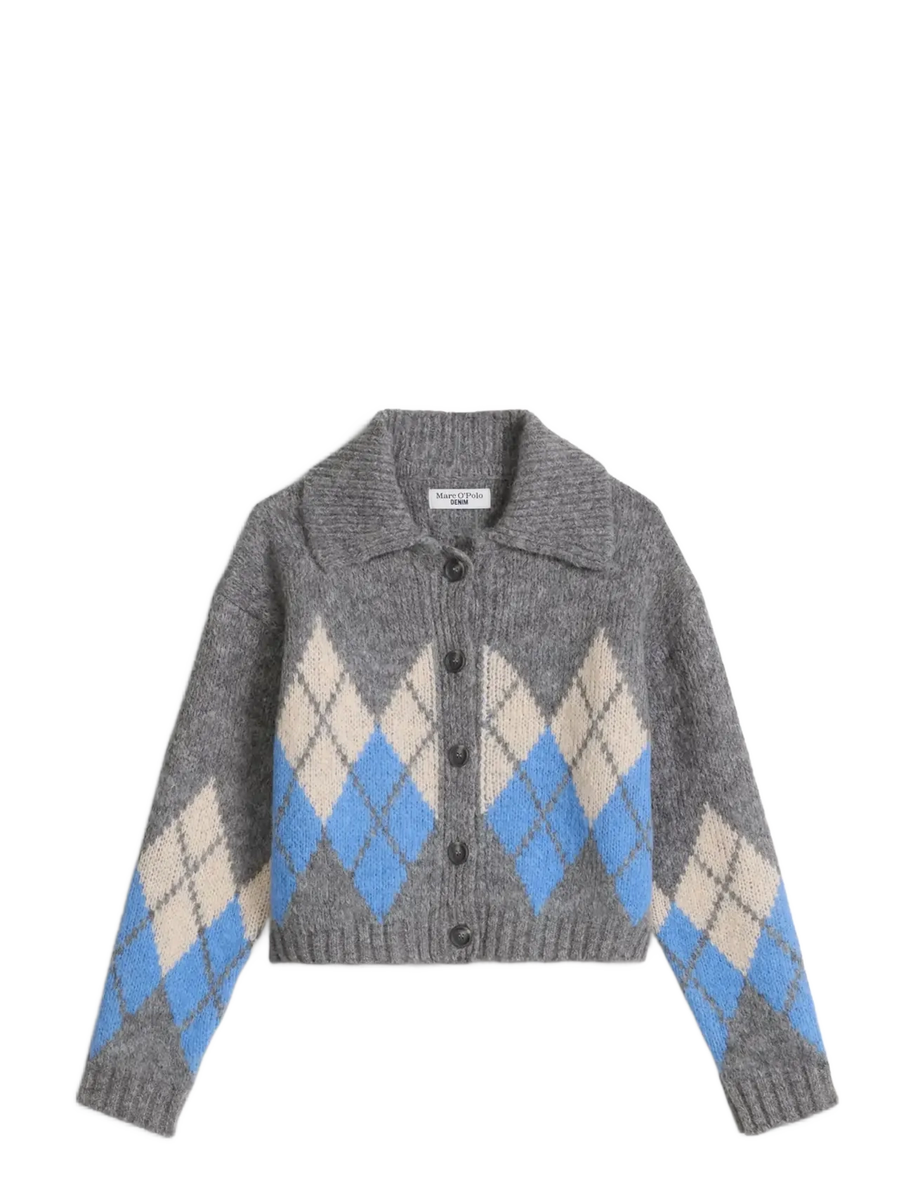 Marc O'Polo Knit Cardigans Longsleeve - Knitwear - MEDIUM GREY_MULTI_02 / grey