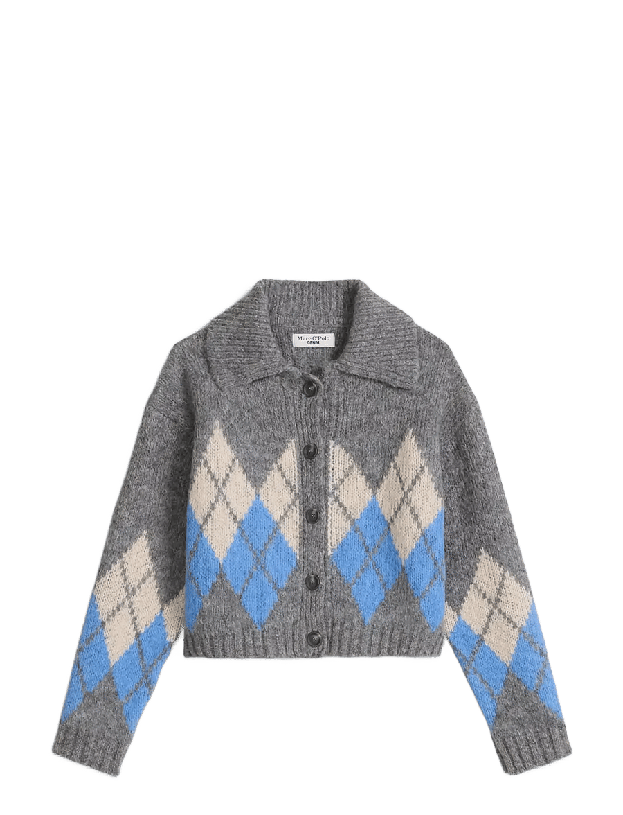 Marc O'Polo - Knit Cardigans Longsleeve - gilets - medium grey_multi_02 - 1