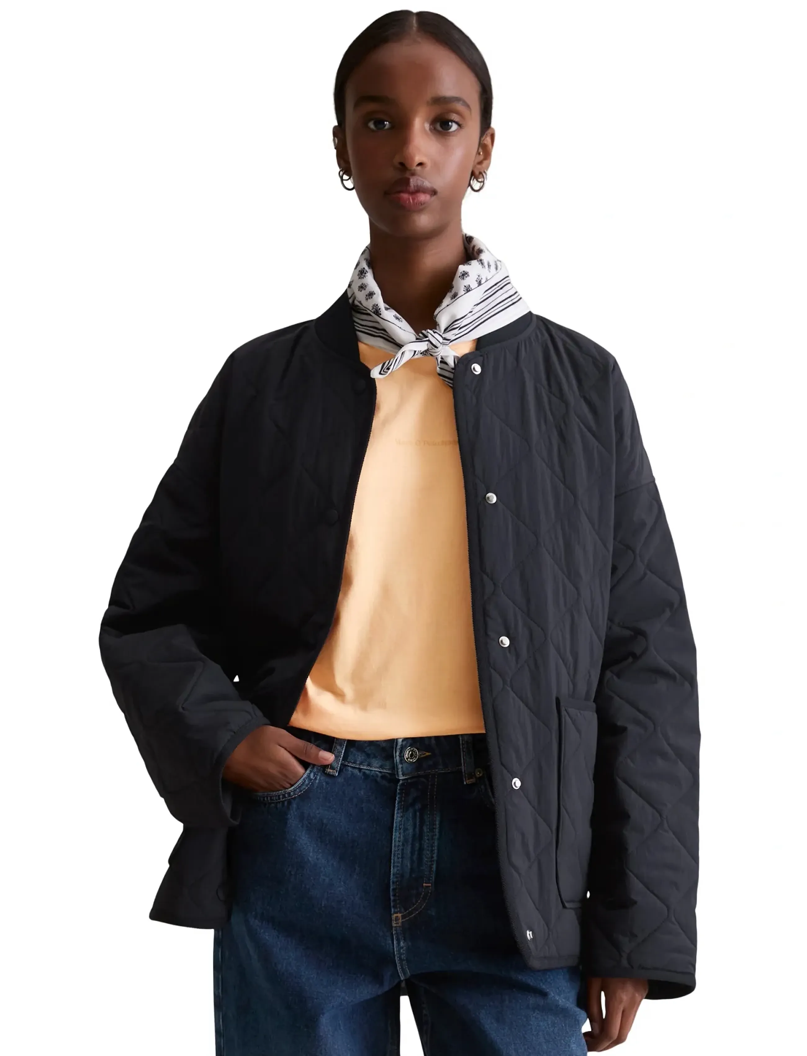 Marc O'Polo Woven Outdoor Jackets, M, Marineblau - Light-summer Jacket, Frauen