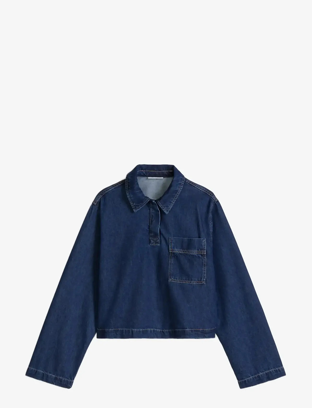 Marc O'Polo - Denim Blouses Longsleeve - denimskjorter - dark blue_multi_46 - 1