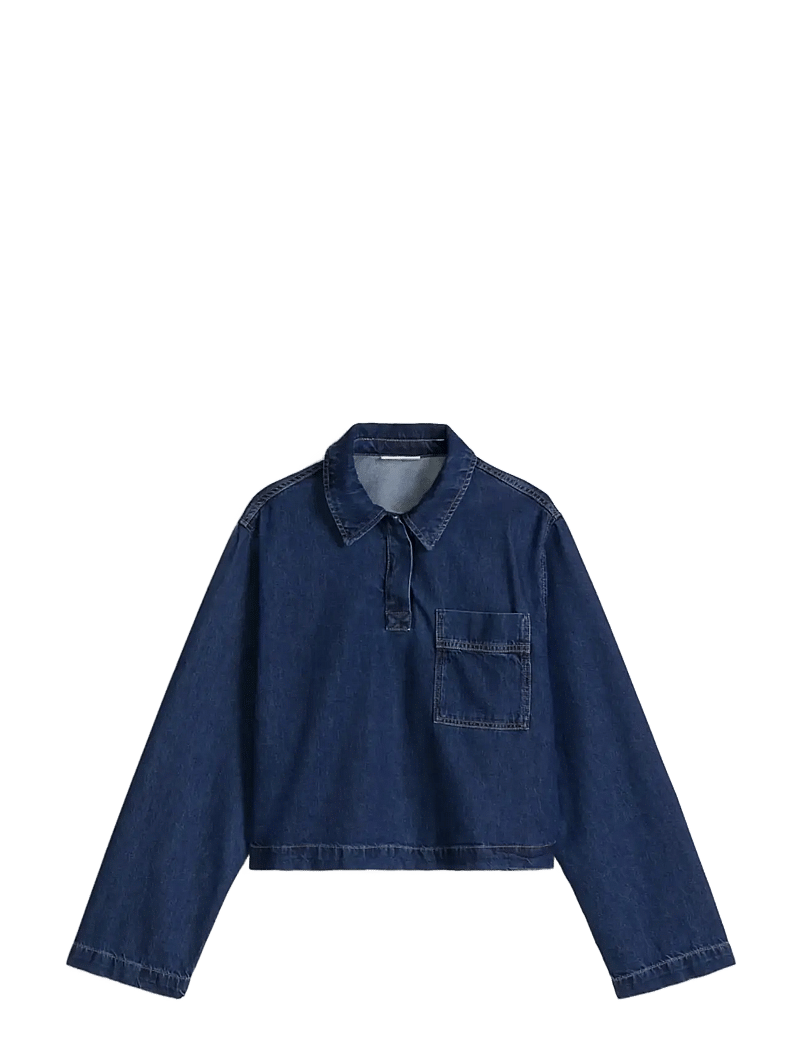 Marc O'Polo - Denim Blouses Longsleeve - denimskjorter - dark blue_multi_46 - 1