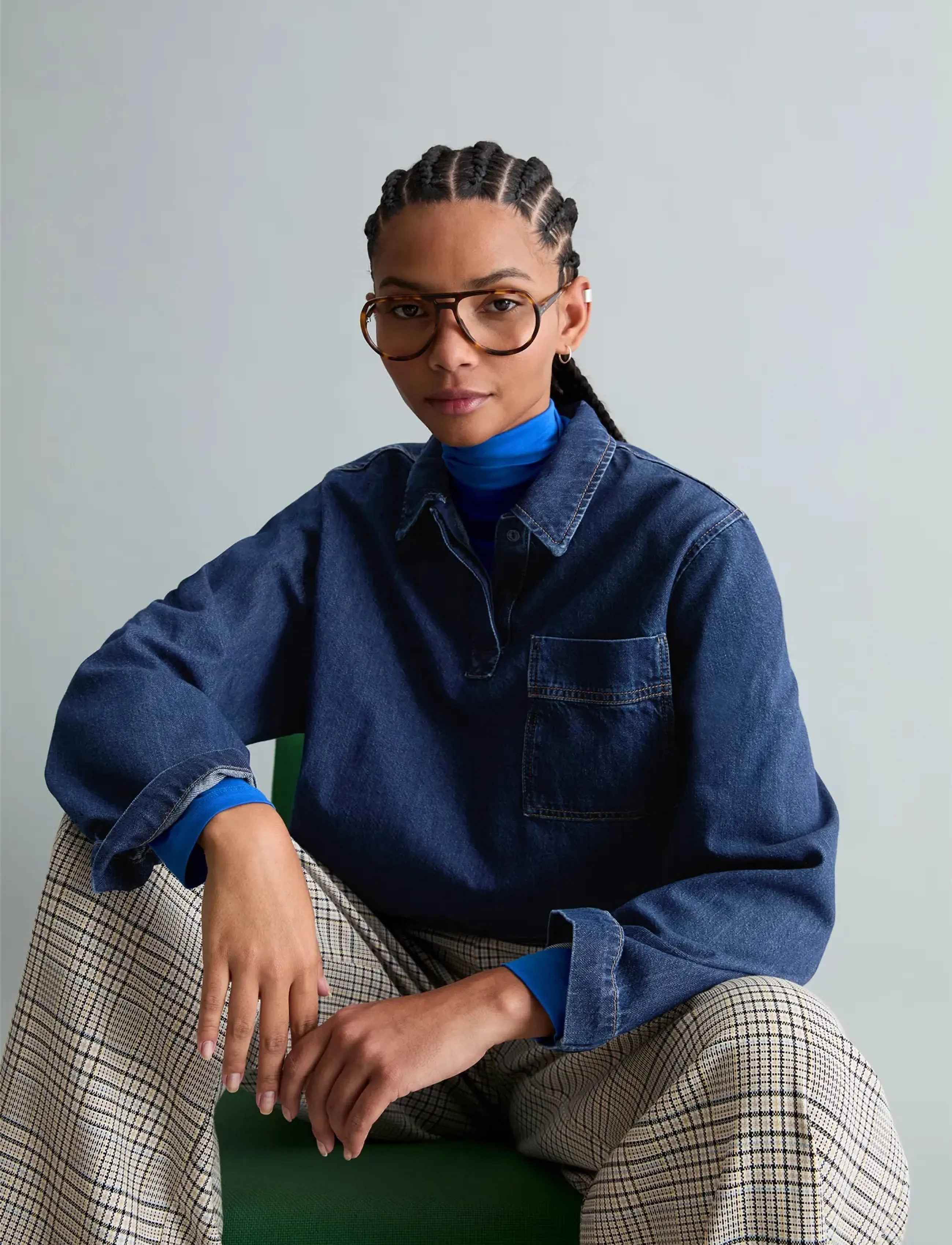 Marc O'Polo Denim Blouses Longsleeve, L, Navy, Skjorter > Denim-Skjorter, Dame