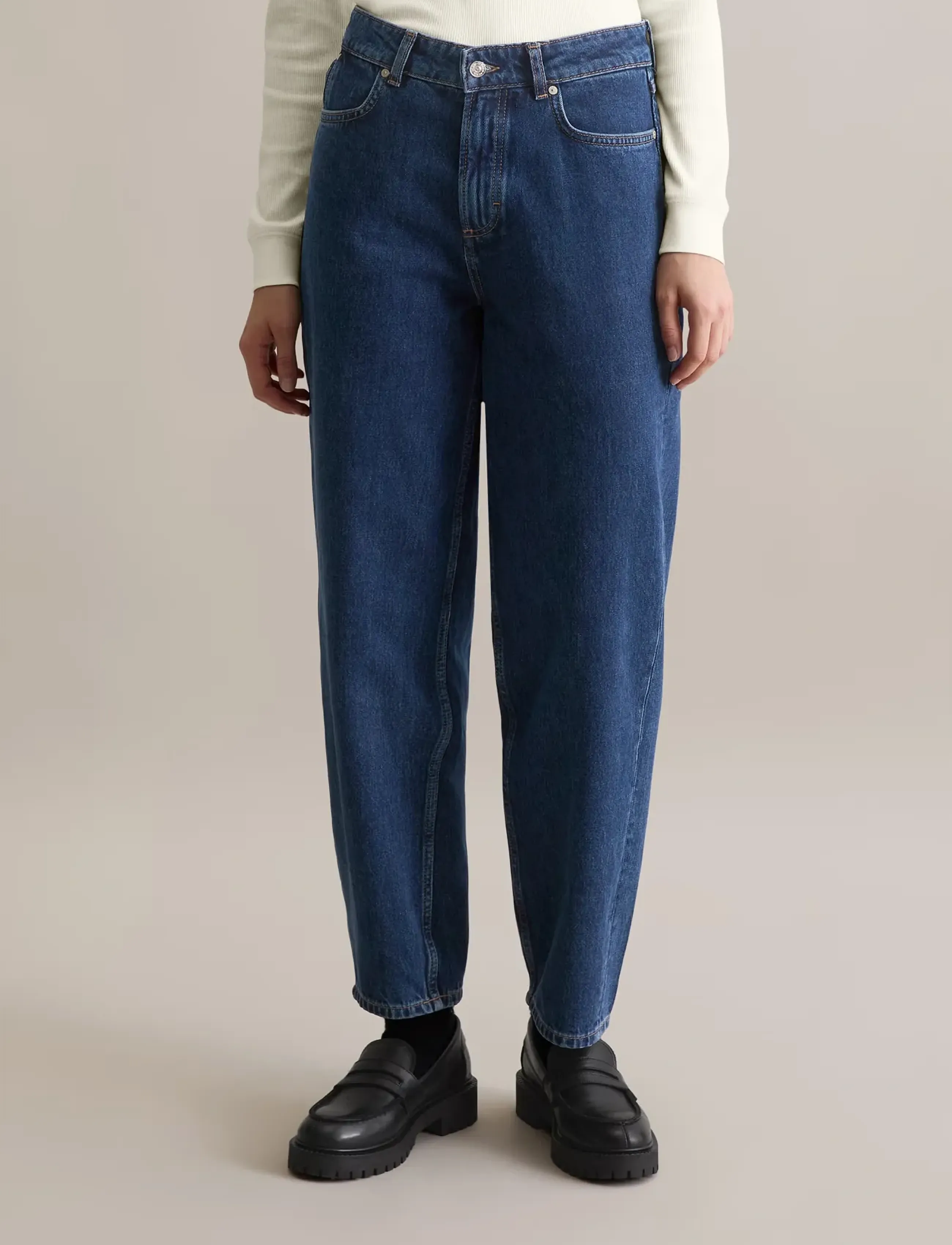 Marc O'Polo Denim Trousers - Kläder - DARK BLUE_MULTI_46 / navy
