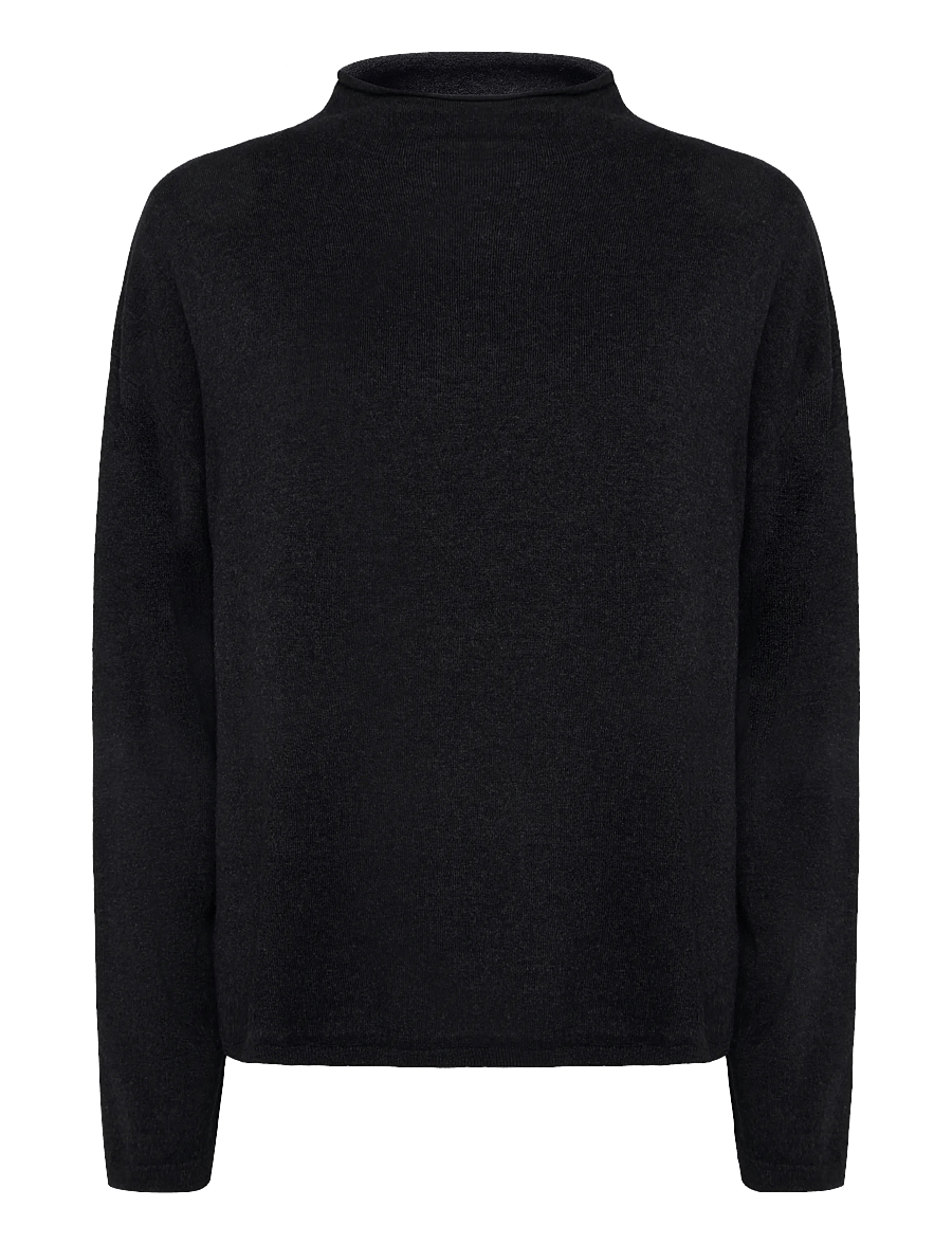 Marc O'Polo - Pullovers, LSL, Stand-Up Collar - swetry - coal grey melange - 1