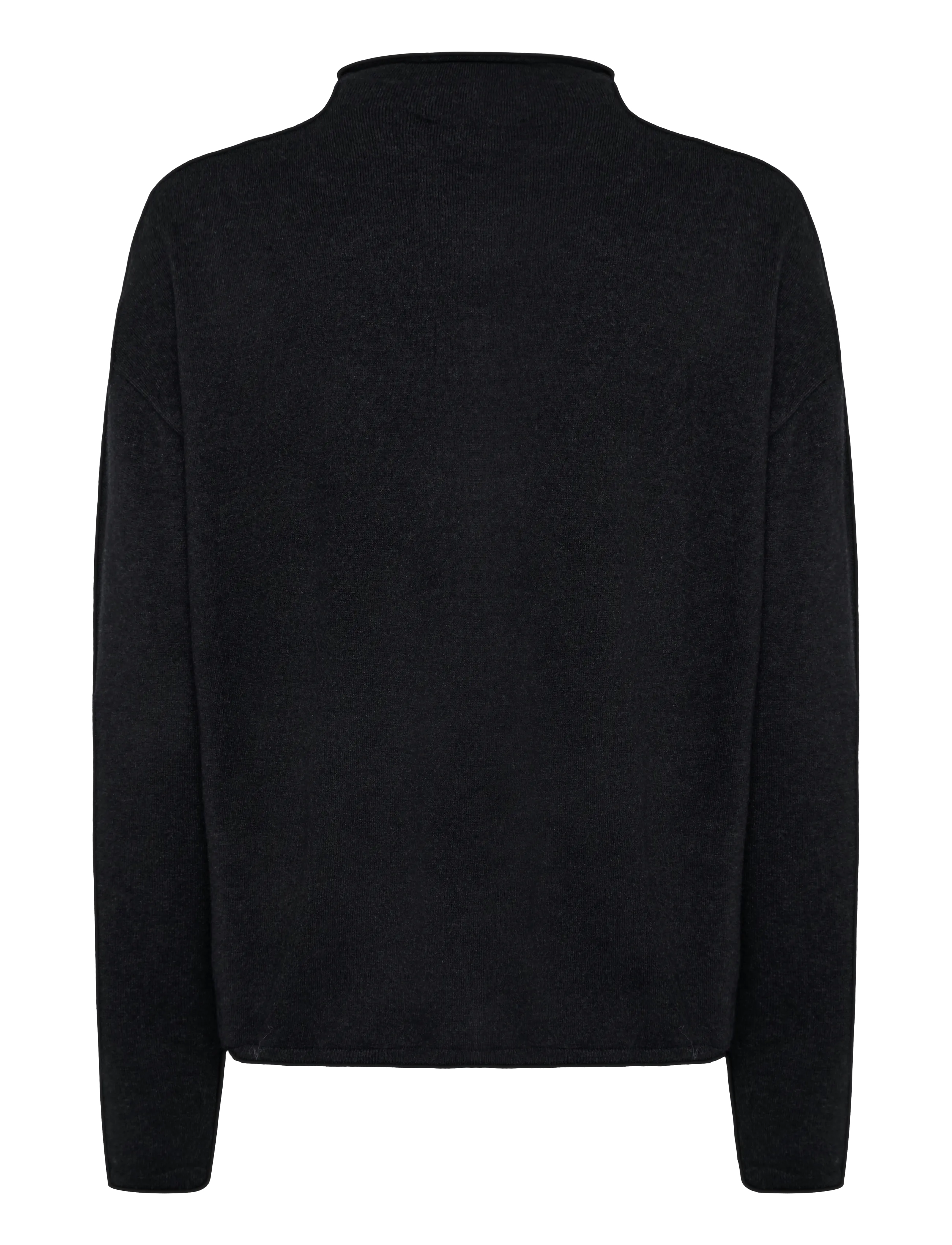 Marc O'Polo - Pullovers, LSL, Stand-Up Collar - höstkläder - coal grey melange - 2