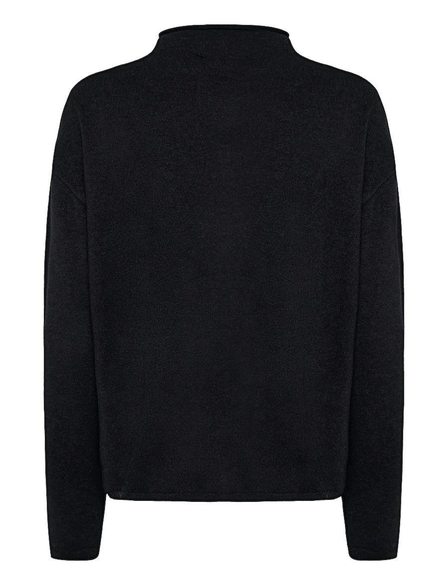 Marc O'Polo - Pullovers, LSL, Stand-Up Collar - swetry - coal grey melange - 2