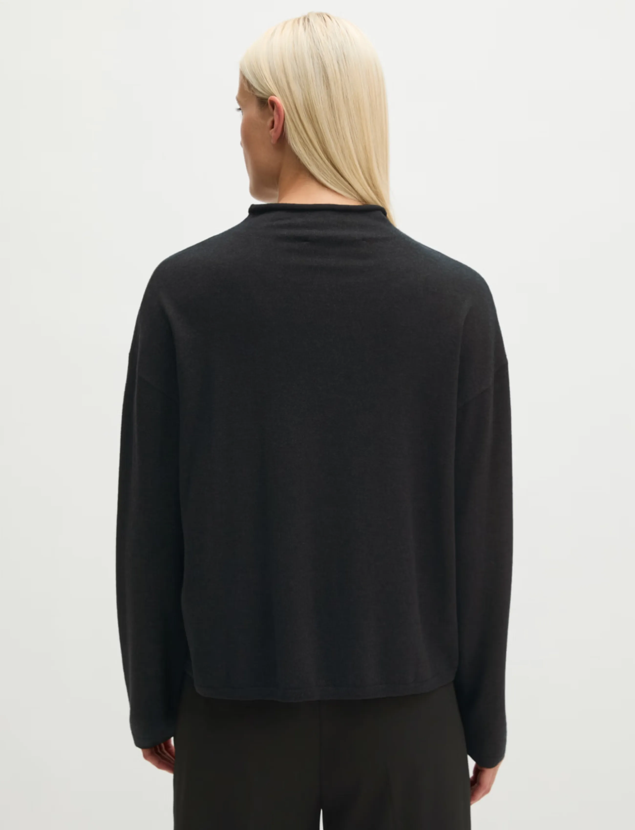 Marc O'Polo - Pullovers, LSL, Stand-Up Collar - coal grey melange - 2
