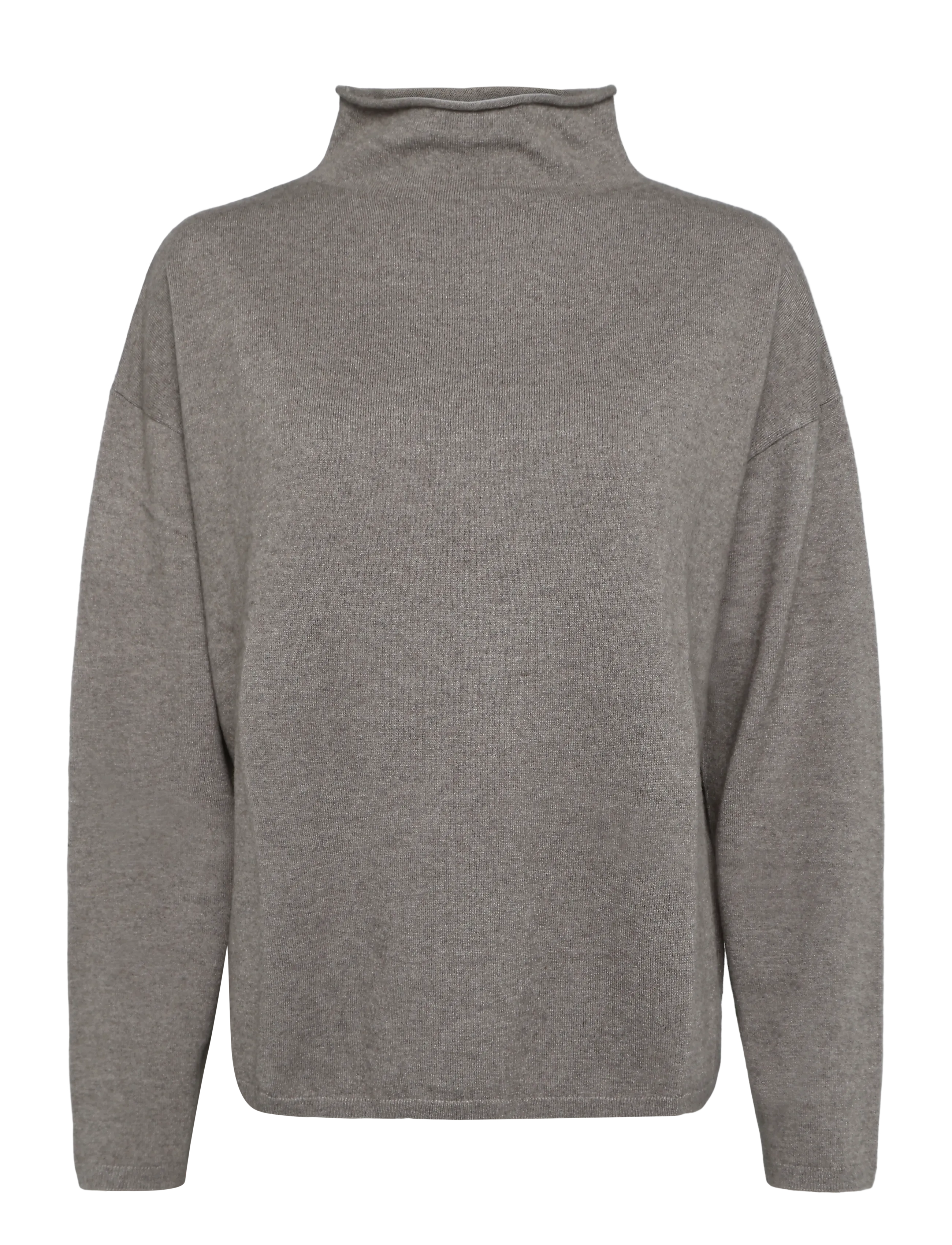 Marc O'Polo Pullovers, LSL, Stand-Up Collar - Kläder - STONE TAUPE MELANGE / beige
