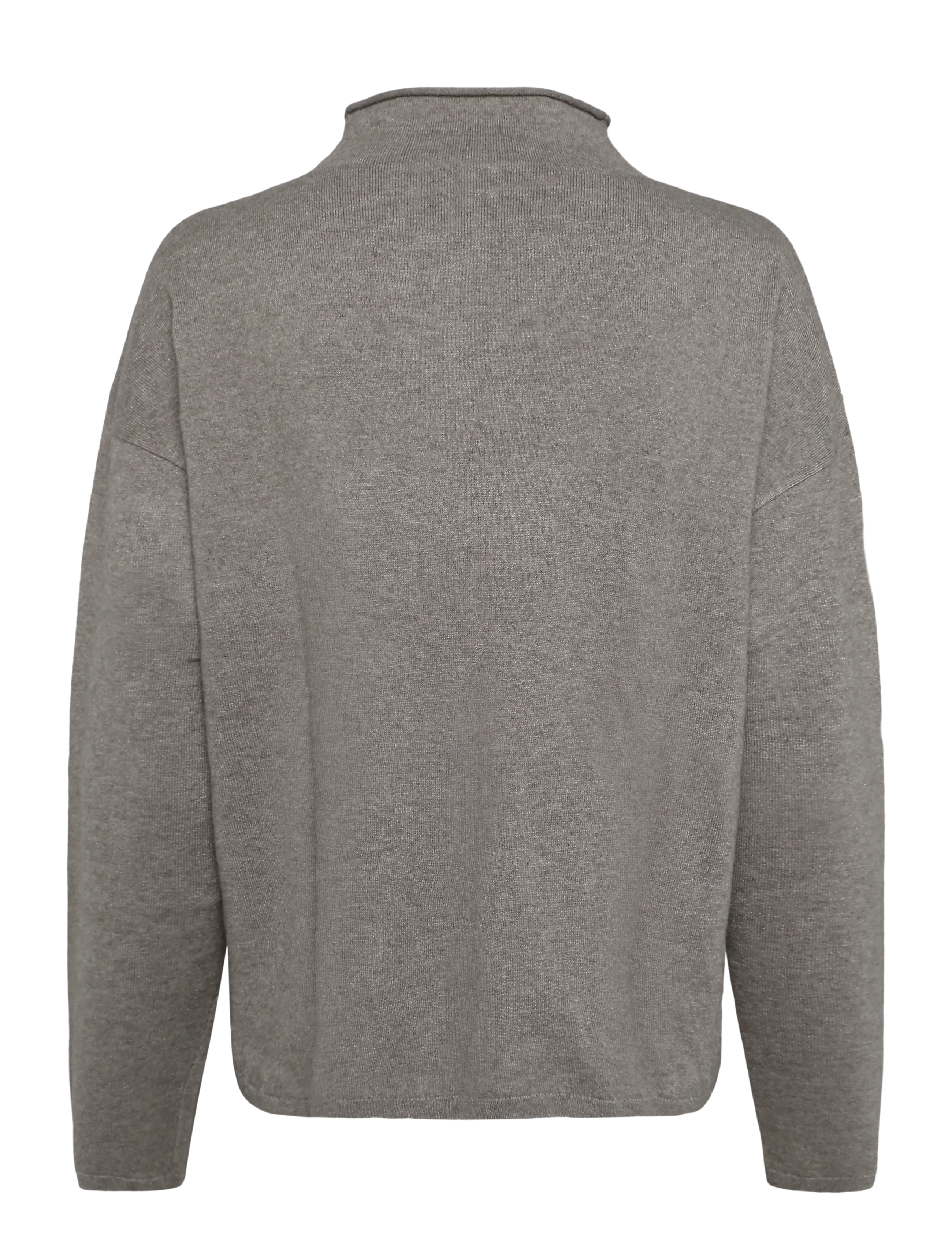 Marc O'Polo - Pullovers, LSL, Stand-Up Collar - striktrøjer - stone taupe melange - 2
