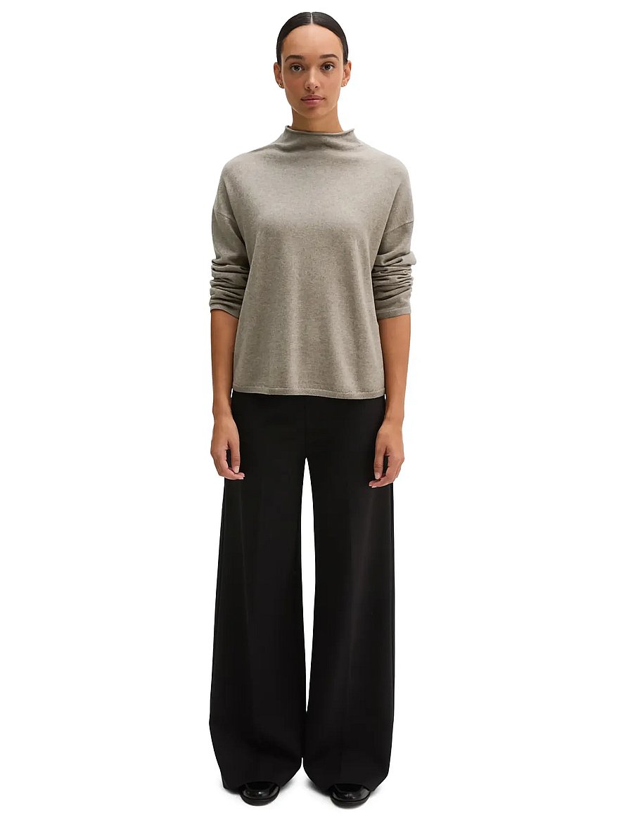Marc O'Polo - Pullovers, LSL, Stand-Up Collar - stone taupe melange - 4