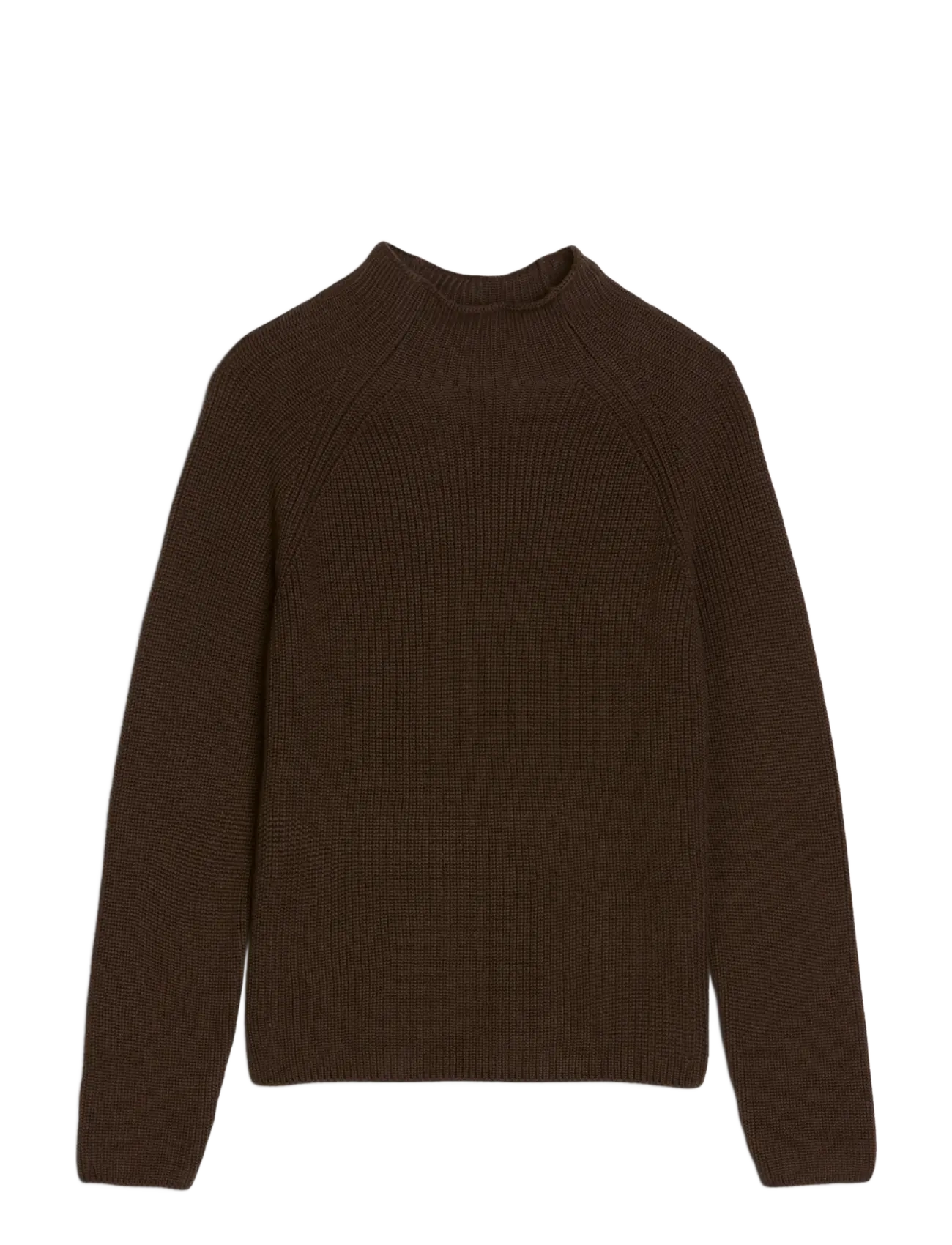 Marc O'Polo Pullovers, LSL, Stand-Up Collar - Striktrøjer - BURNT COFFEE / brown